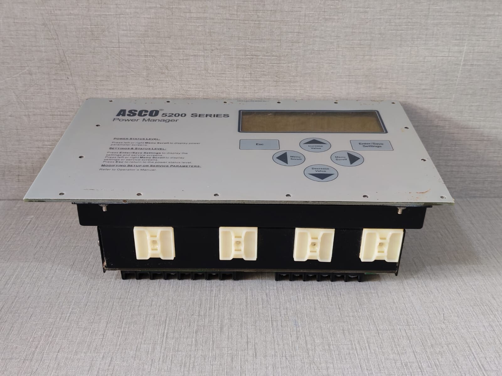 ASCO ASCO 5220 ASCO 5220 Power Manager xP with Display, 5200 Series -. Check Properly Photos for the Condition. With slightly Dirt insdide LED Screen Display, with Minimal Rusty Parts 4