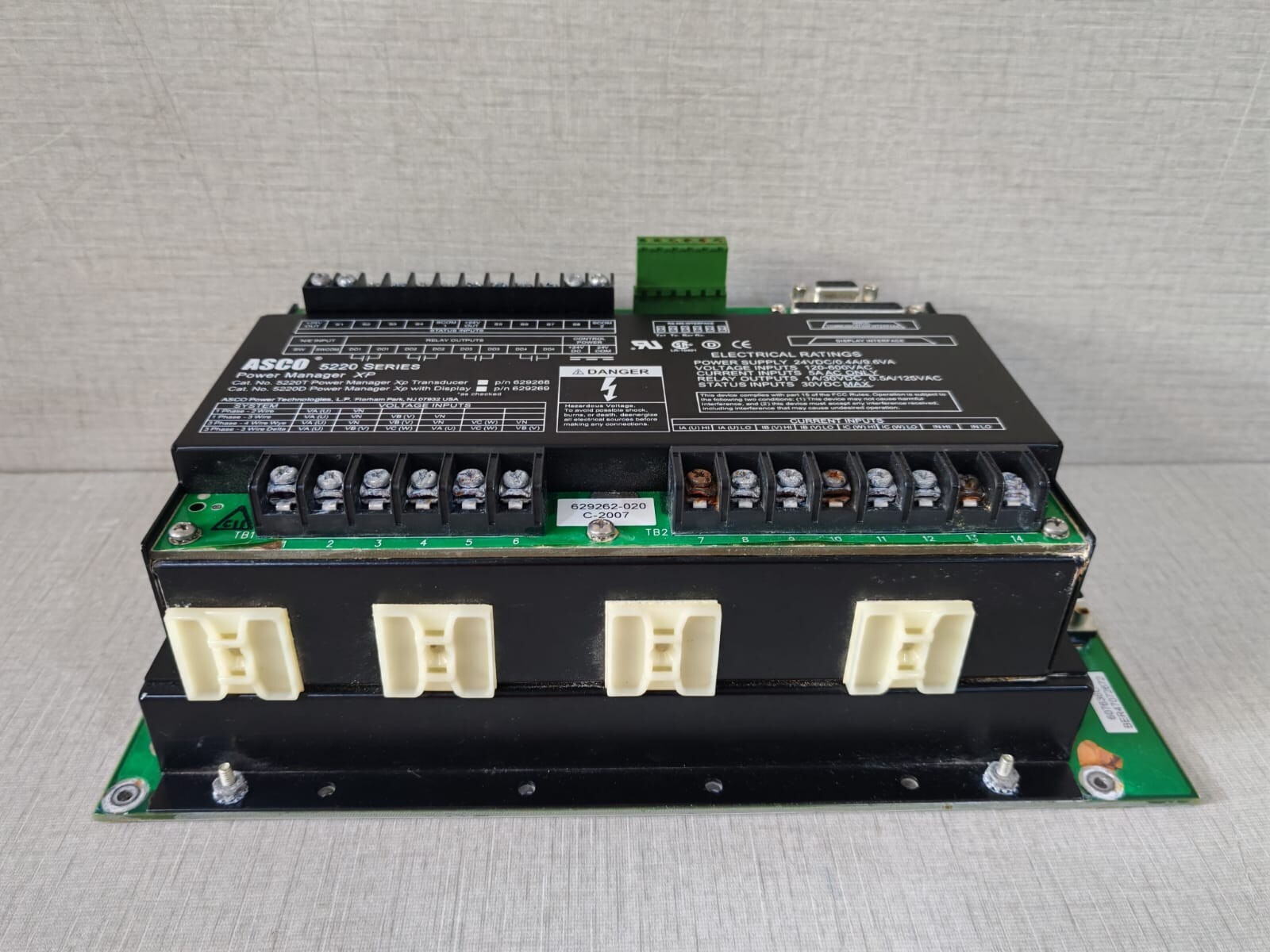 ASCO ASCO 5220 ASCO 5220 Power Manager xP with Display, 5200 Series -. Check Properly Photos for the Condition. With slightly Dirt insdide LED Screen Display, with Minimal Rusty Parts 8