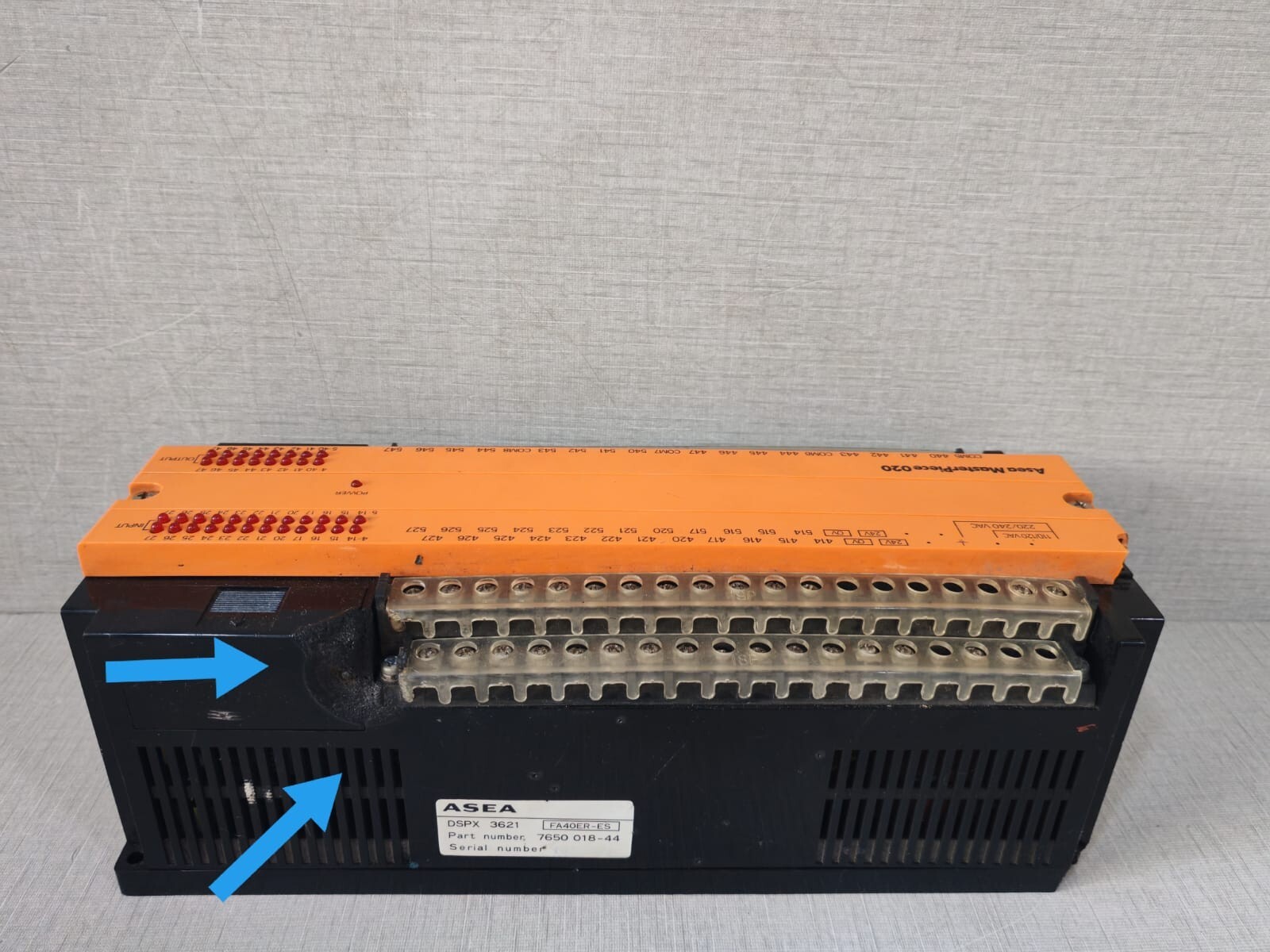 ASEA 020 7650 018-44 DSPX 3621 FA40ER-ES ASEA MASTERPIECE 020 7650 018-44- WITH DAMAGED/BURNED PART 7