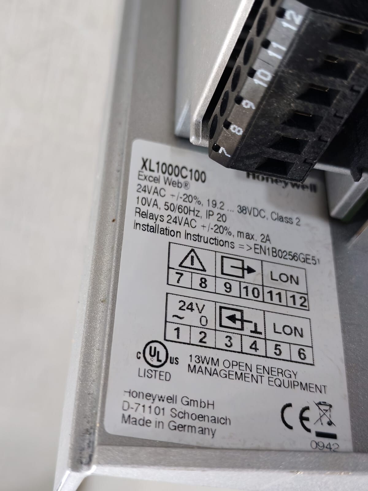 Honeywell XL1000C100 HONEYWELL XL1000C100 EXCEL WEB CONTROLLER 5