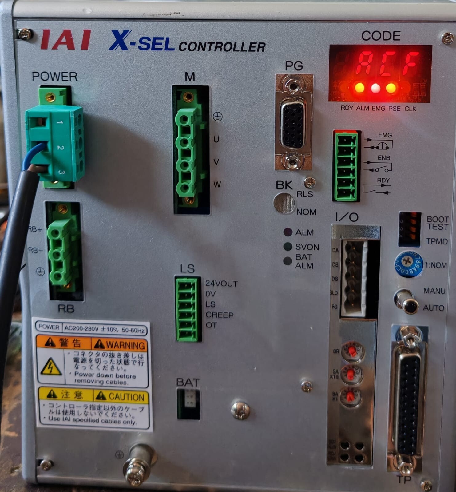 IAI X-SEL-J-1-400I-CC-EEE-0-2 IAI X-SEL-J-1-400I-CC-EEE-0-2 X-SEL CONTROLLER 3