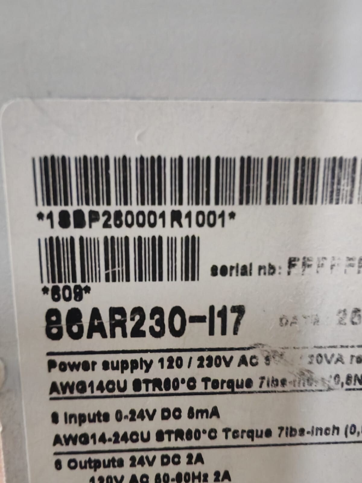 ABB 1SBP260001R1001 ABB 86AR230 "A" Series Server 1SBP260001R1001 2
