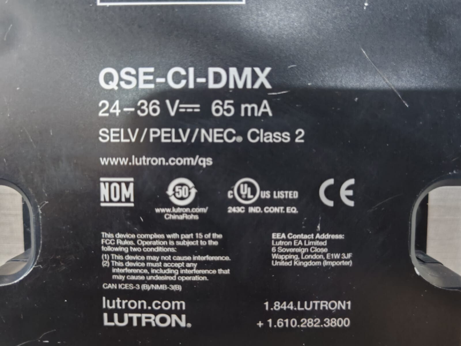 Lutron QSE-CI-DMX LUTRON QSE-CI-DMX CONTROL INTERFACE 2