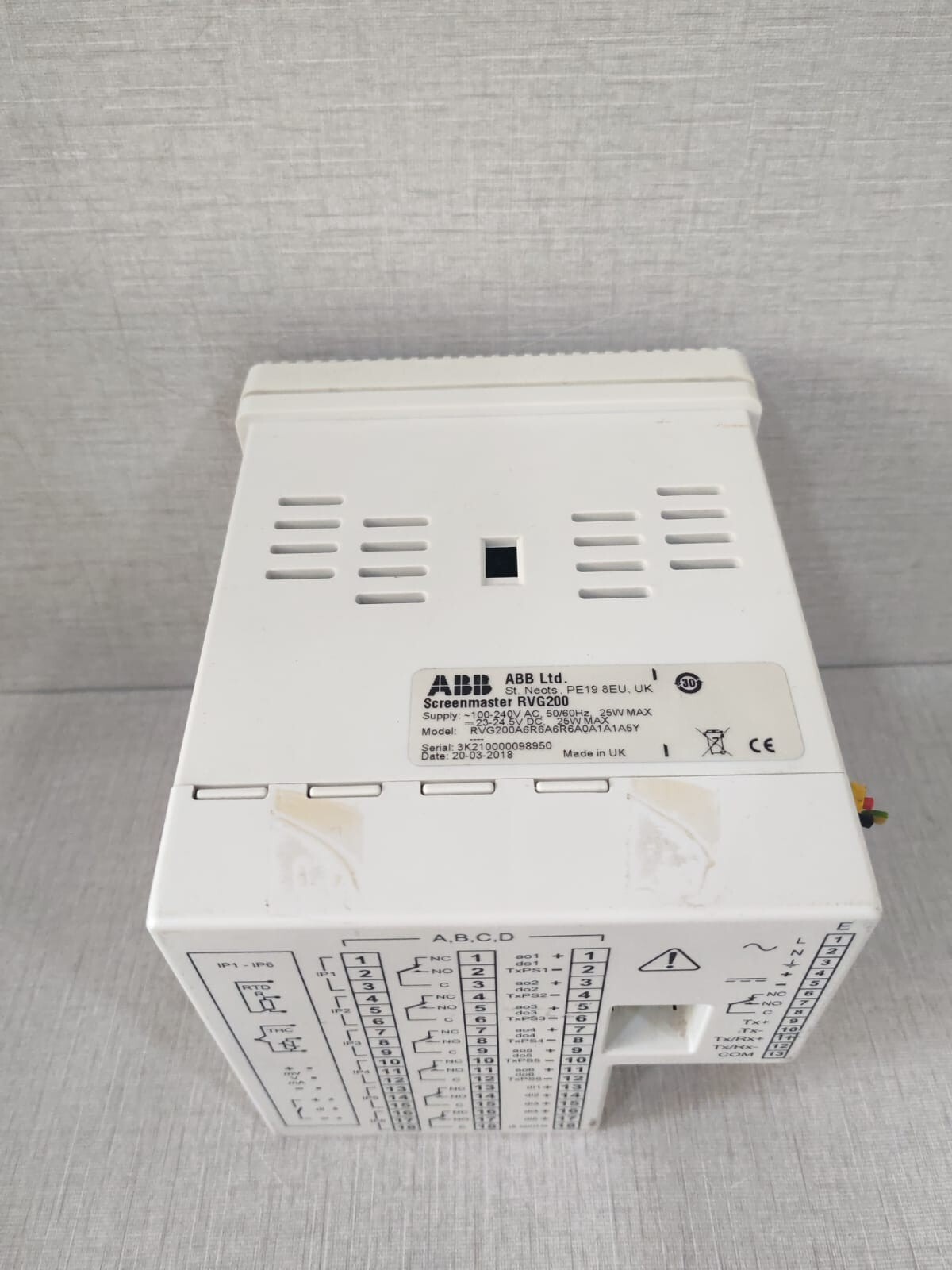 ABB RVG200 ABB RVG200 SCREENMASTER RVG200A6R6A6R6A0A1A15Y TOUCHSCREEN PAPERLESS RECORDER 3