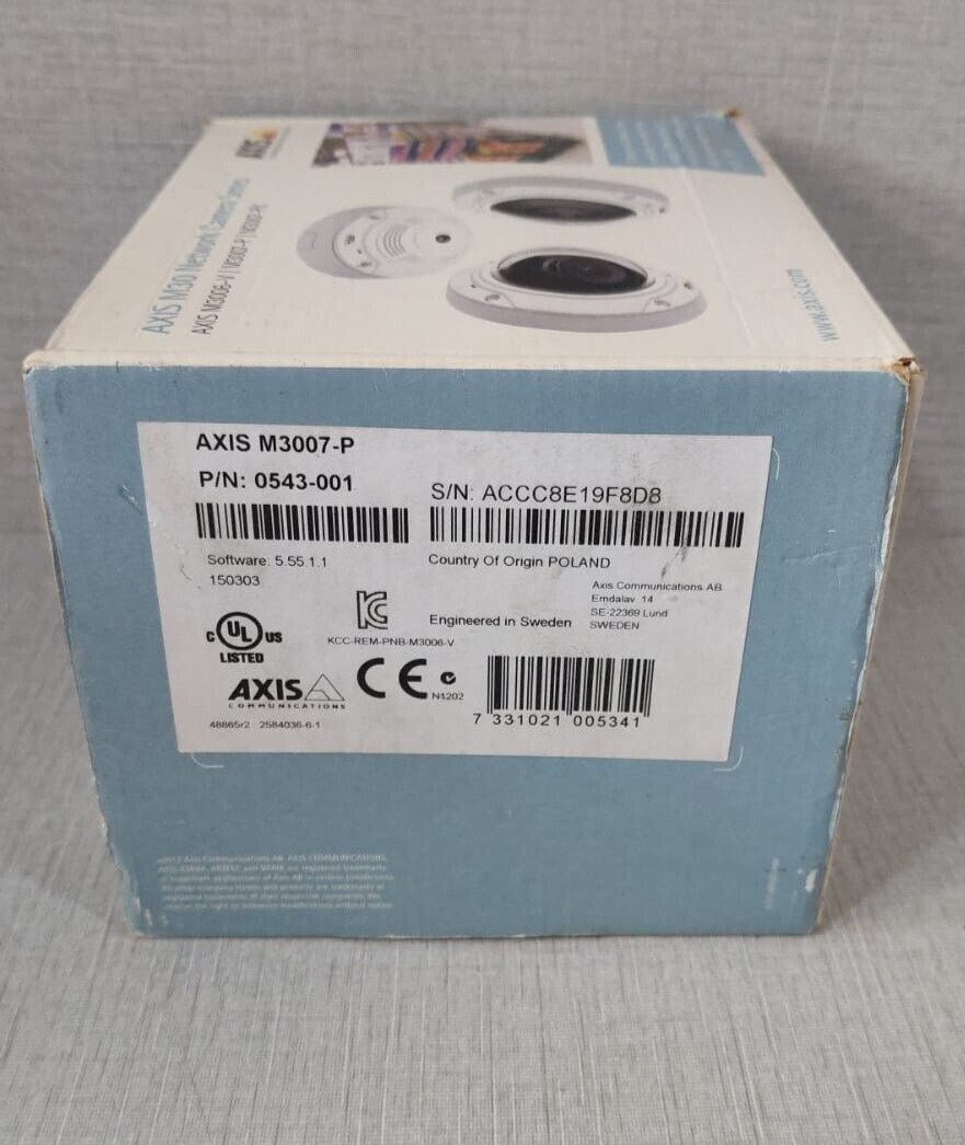 Axis M3007-P Axis M3007-P Mini Dome Network Camera 0543-001 10