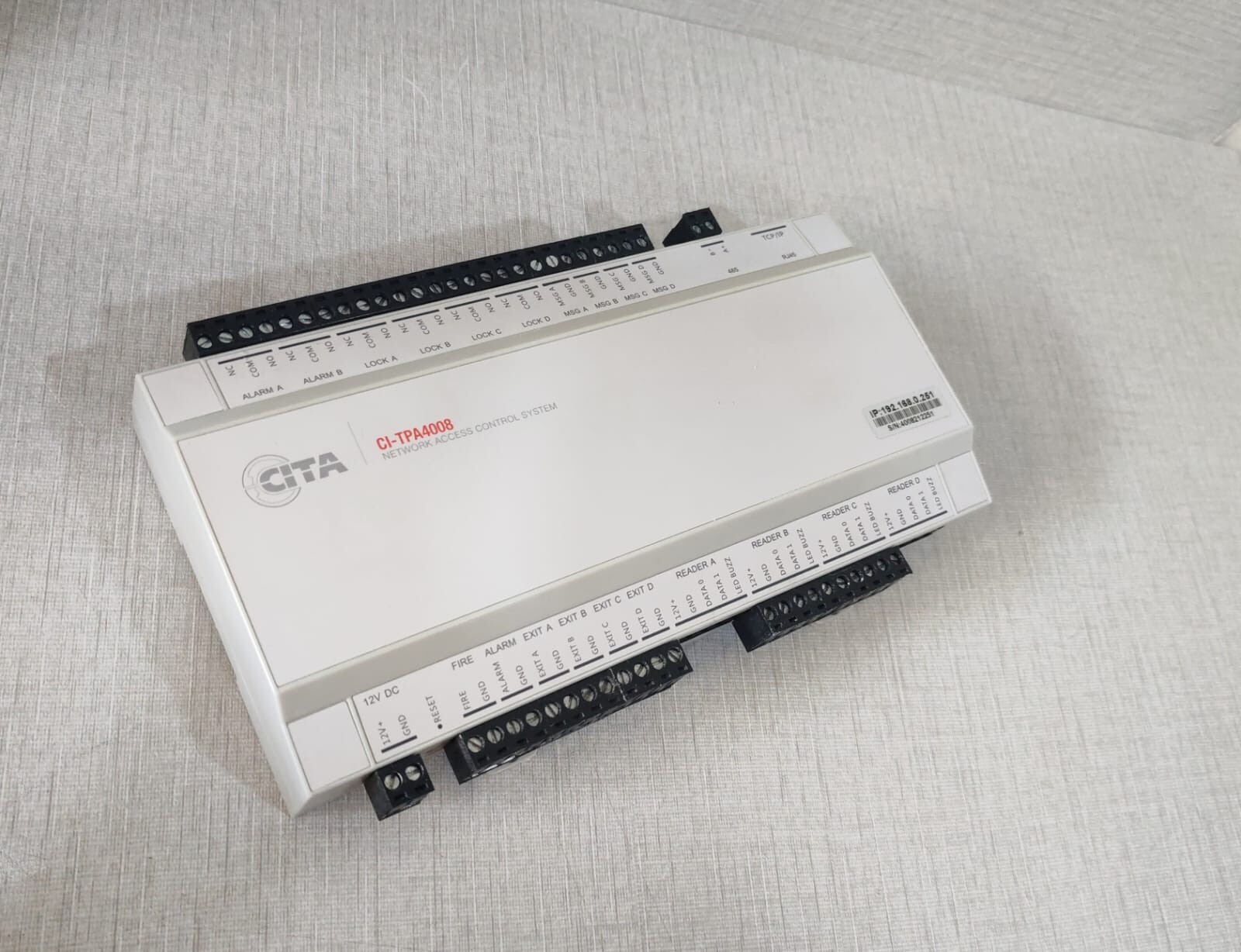 ACCESS IP-192 CITA CI-TPA4008 Network Access Control System IP:192.168.0.251 8