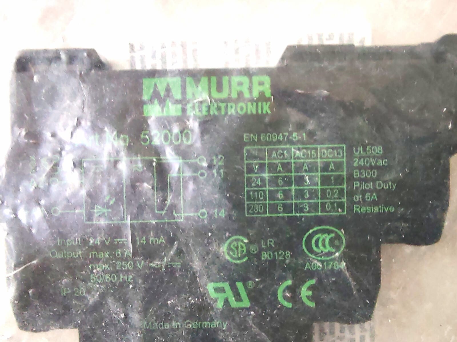 MURR ELEKTRONIK MURR MURR ELEKTRONIK 5200 RELAY 4