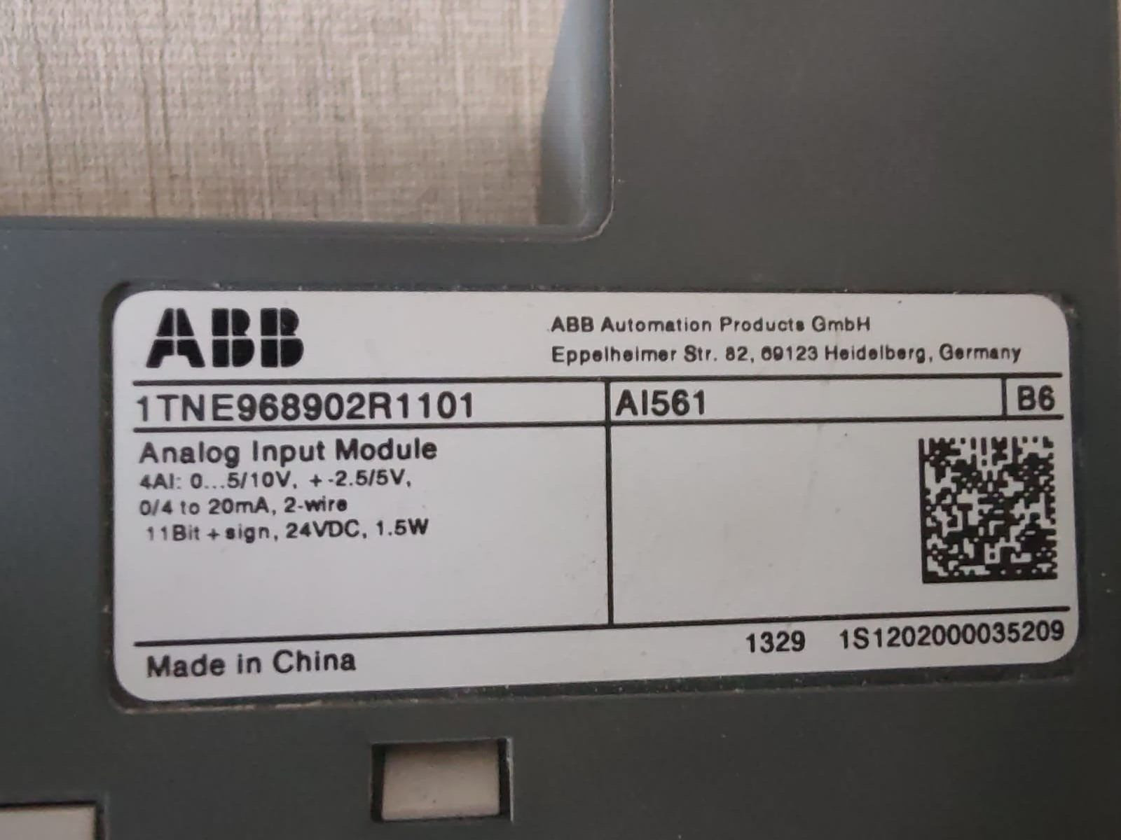 ABB 1TNE968902R1101 ABB AI56 Analog Input Module 1TNE968902R1101 3