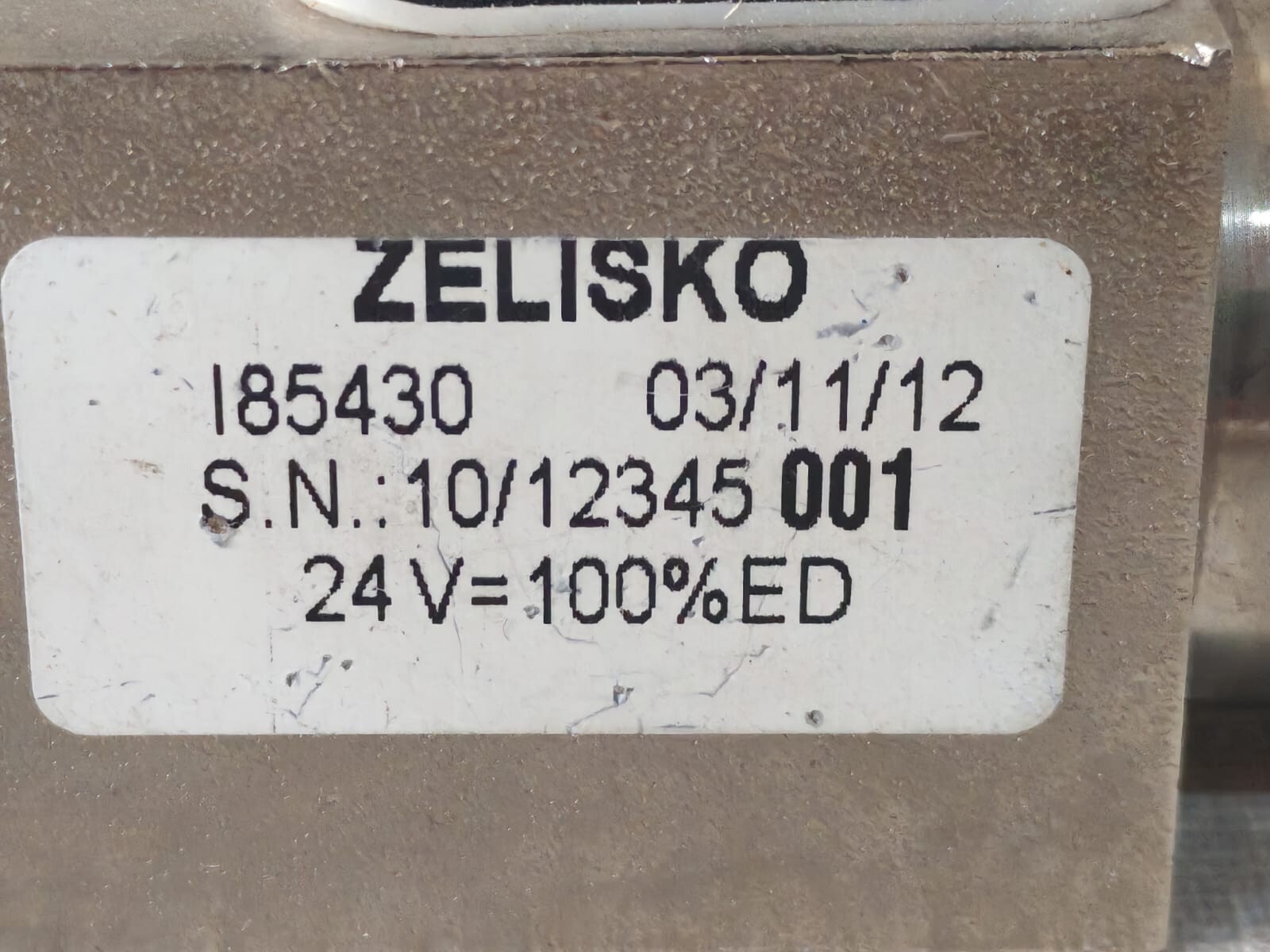ZELISKO I85430 ZELISKO I85430 CONTROL MAGNET 24V 2