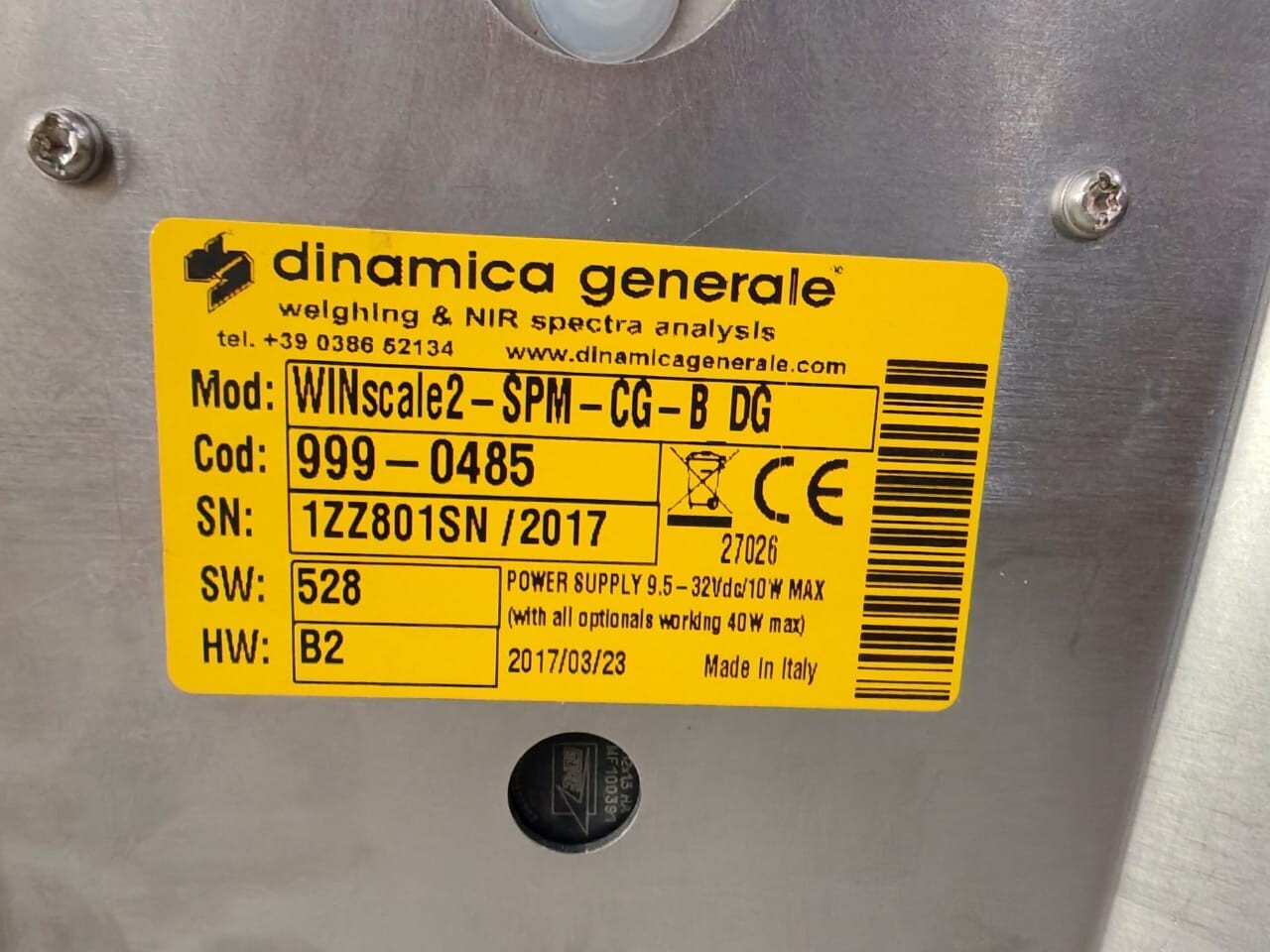 Dinamica Generale WINSCALE2-SPM-CG-B Dinamica Generale WINscale2-SPM-CG-B / 999-0485 9