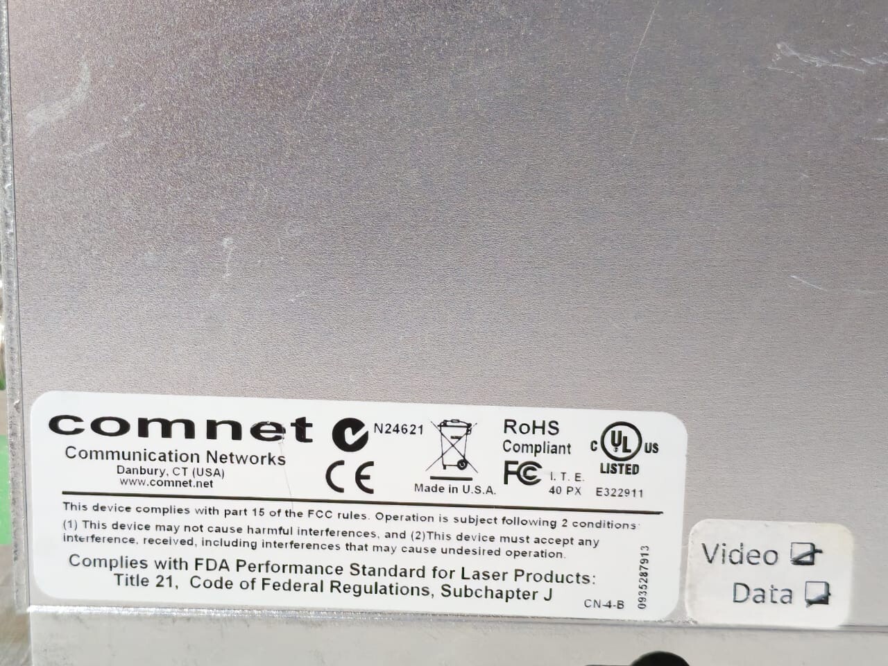 COMNET FVR8018 M COMNET FVR8018M SHR 8 CH VIDEO RECEIVER + 8 CH DATA SELF HEALING RING 5