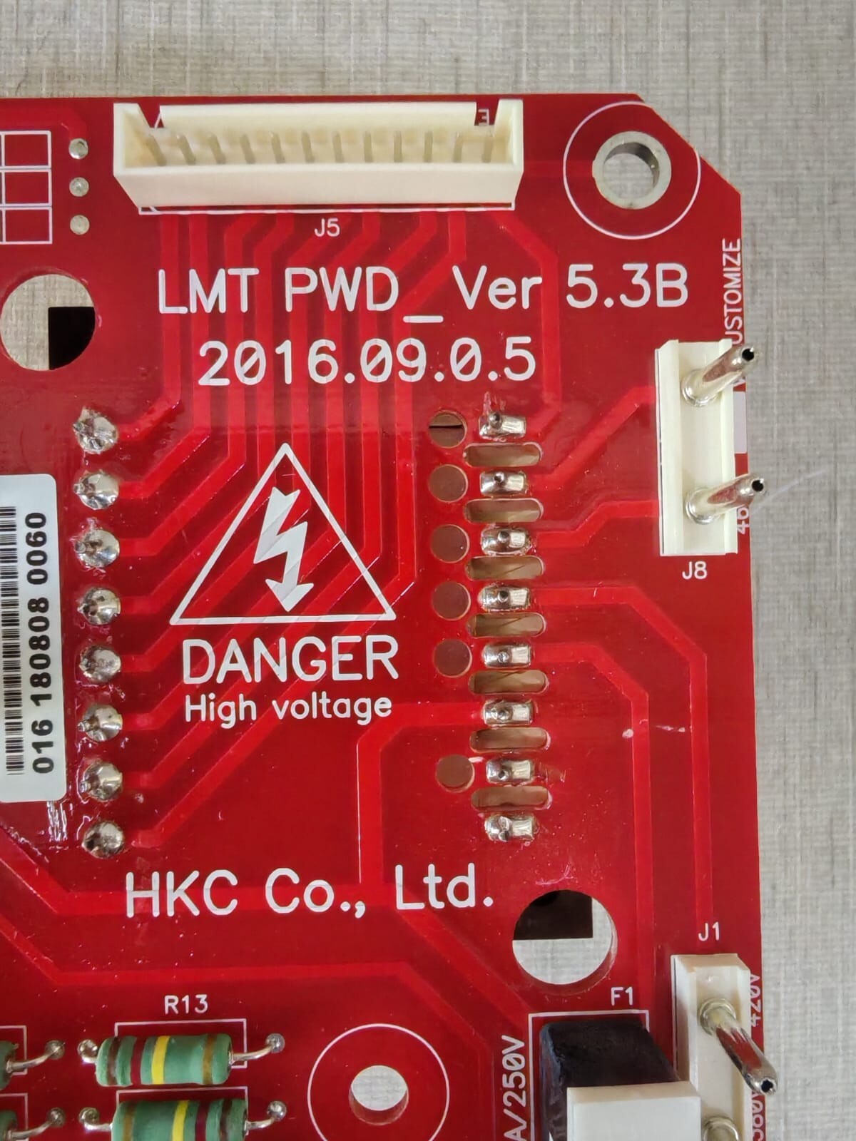 Unbranded LMT PWD_Ver 5.3B LMT PWD_Ver 5.3B HKC Co. Ltd. power board / fuse 8