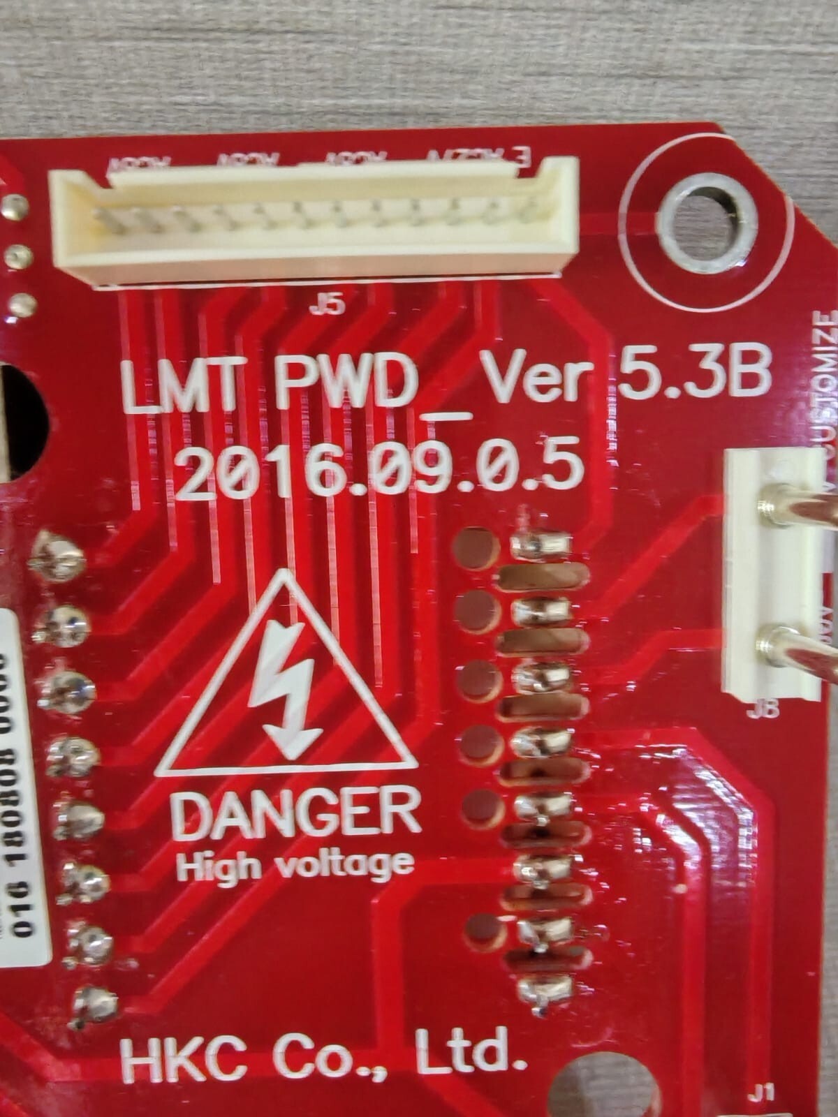 Unbranded LMT PWD_Ver 5.3B LMT PWD_Ver 5.3B HKC Co. Ltd. power board / fuse 10