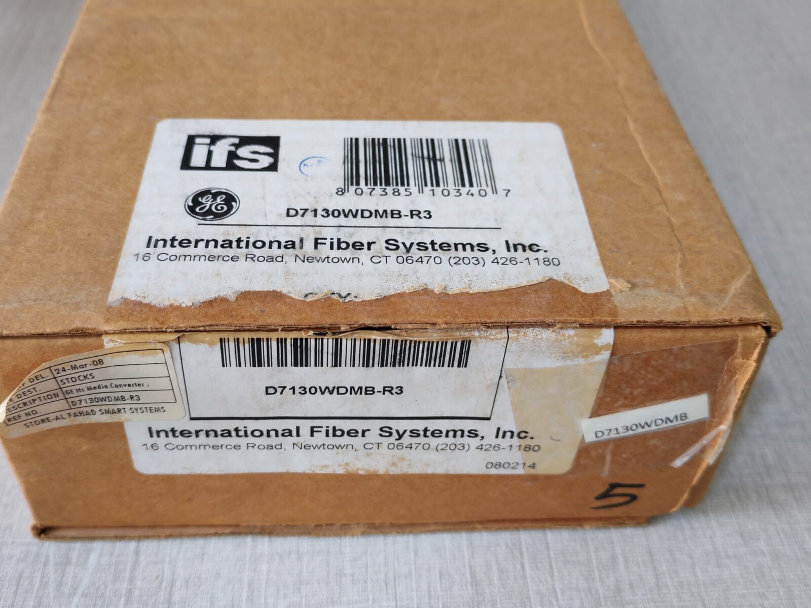GE Security/IFS D7130WDMB GE Security/IFS D7130WDMB 10/100 Mbps Ethernet Optical Transceiver 10