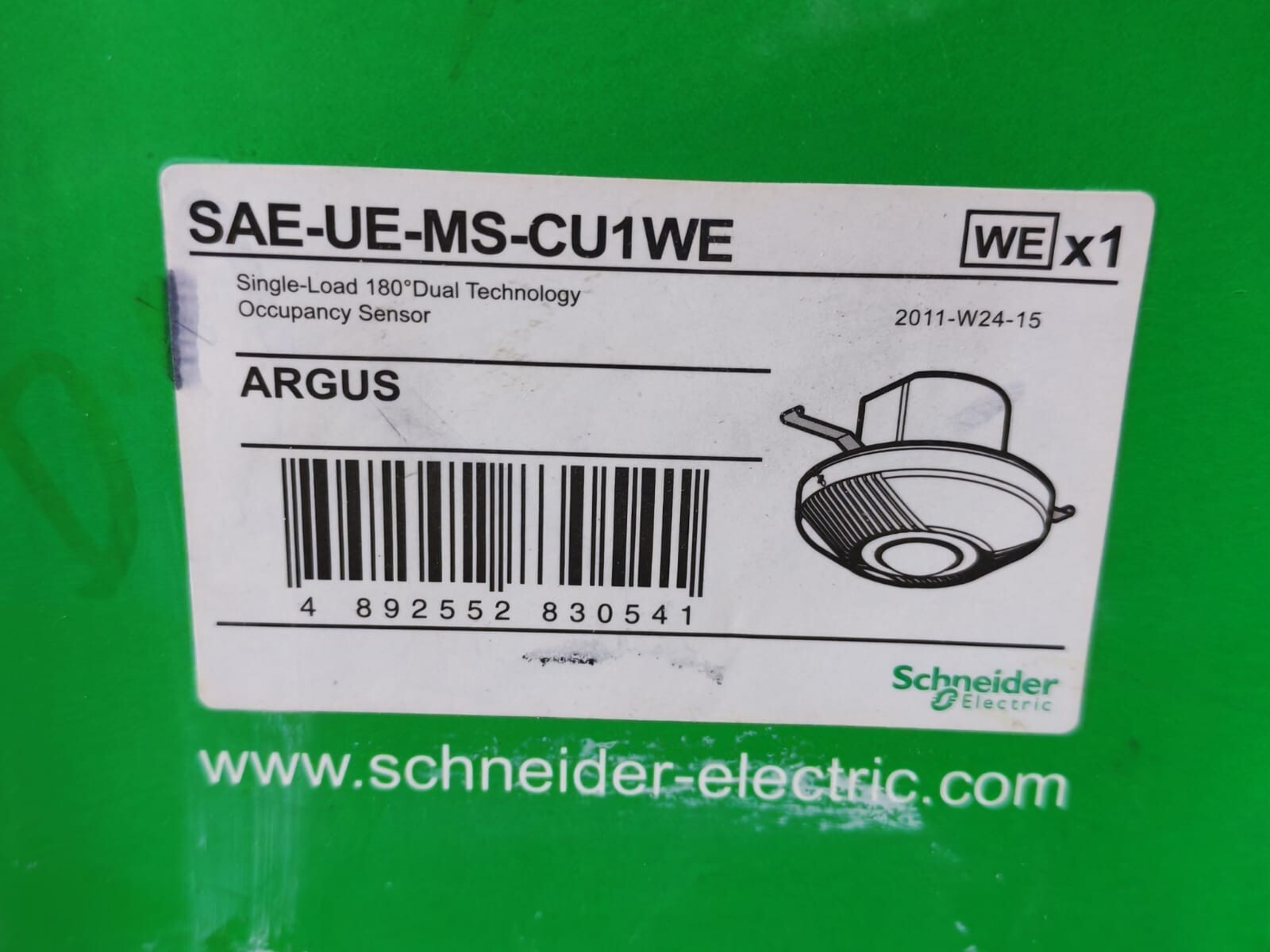 Schneider Electric SAE-UE-MS-CU1WE Schneider Electric ARGUS SAE-UE-MS-CU1WE Ceiling Mount 180° Occupancy Sensor 7