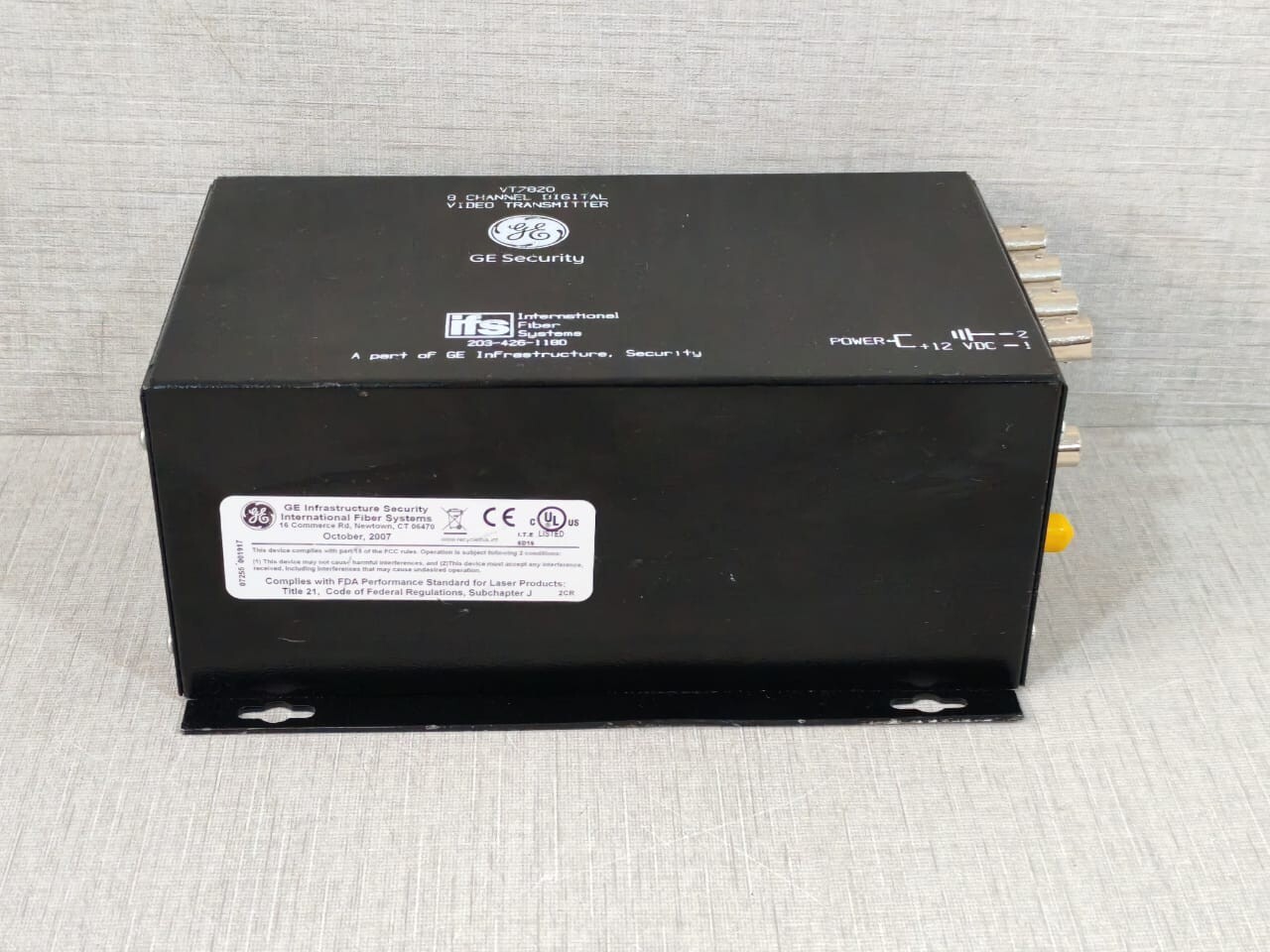 GE Security/IFS VT7820 GE Security/IFS VT7820 8 Channel Digital Video Transmitter 4