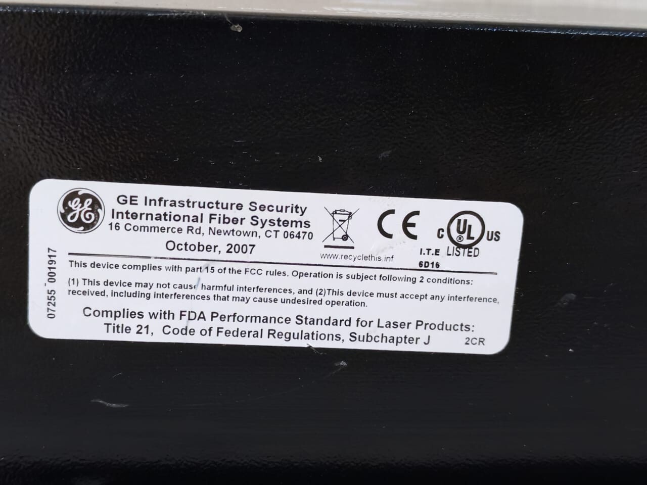 GE Security/IFS VT7820 GE Security/IFS VT7820 8 Channel Digital Video Transmitter 5