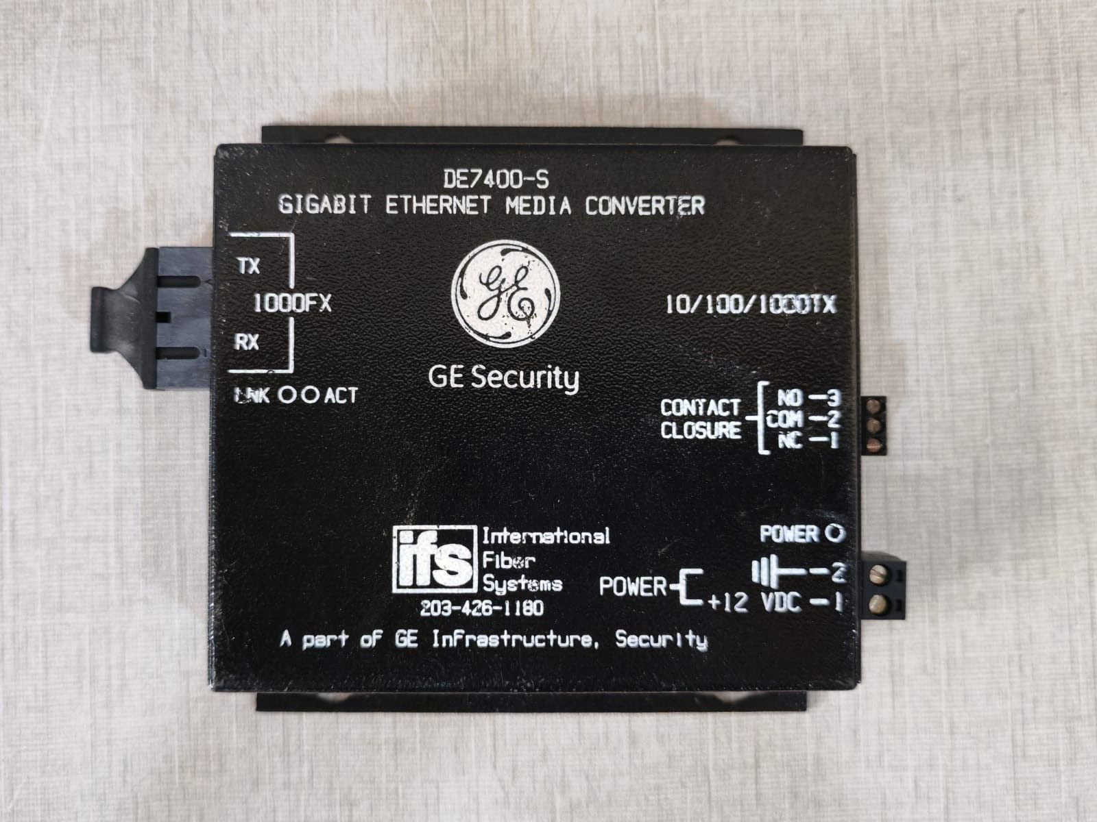 GE Security/IFS DE7400-S GE Security/IFS DE7400-S Two Port Gigabit Ethernet Media Converter 2