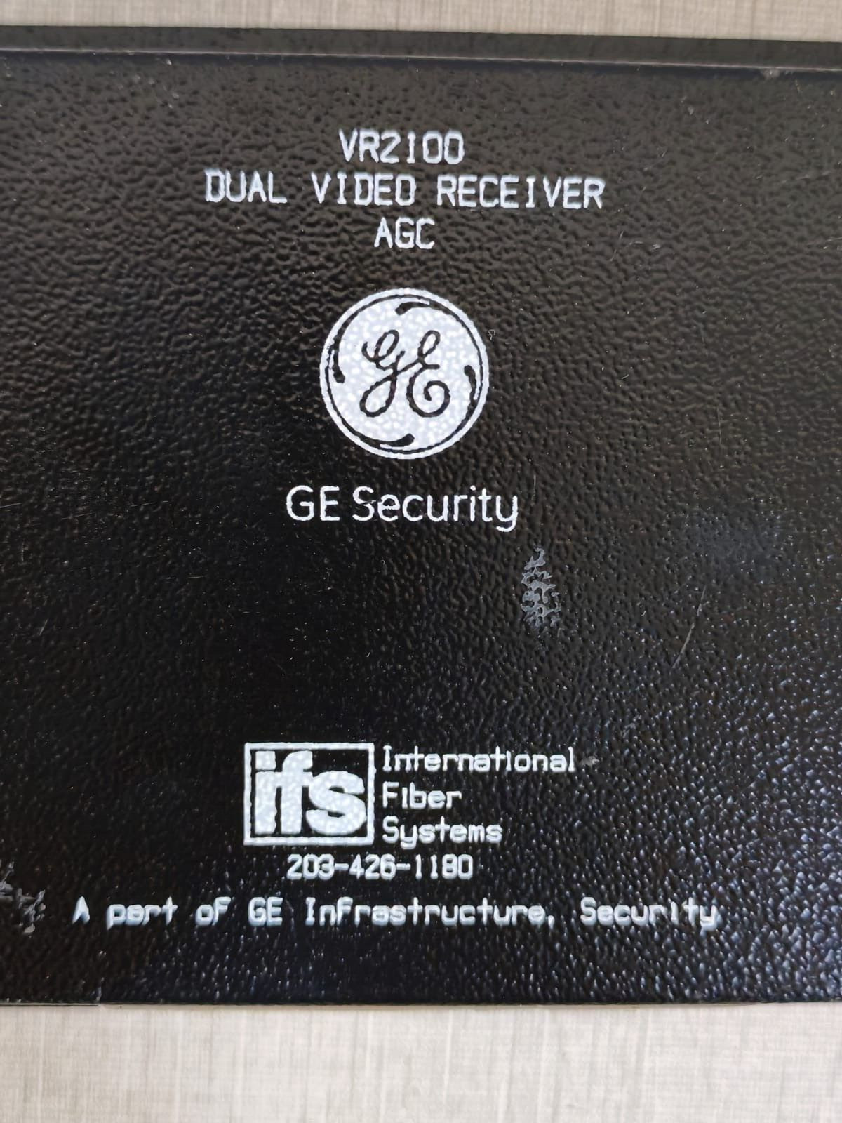 GE Security/IFS VR2100 GE Security/IFS VR2100 Dual Video Receiver 3