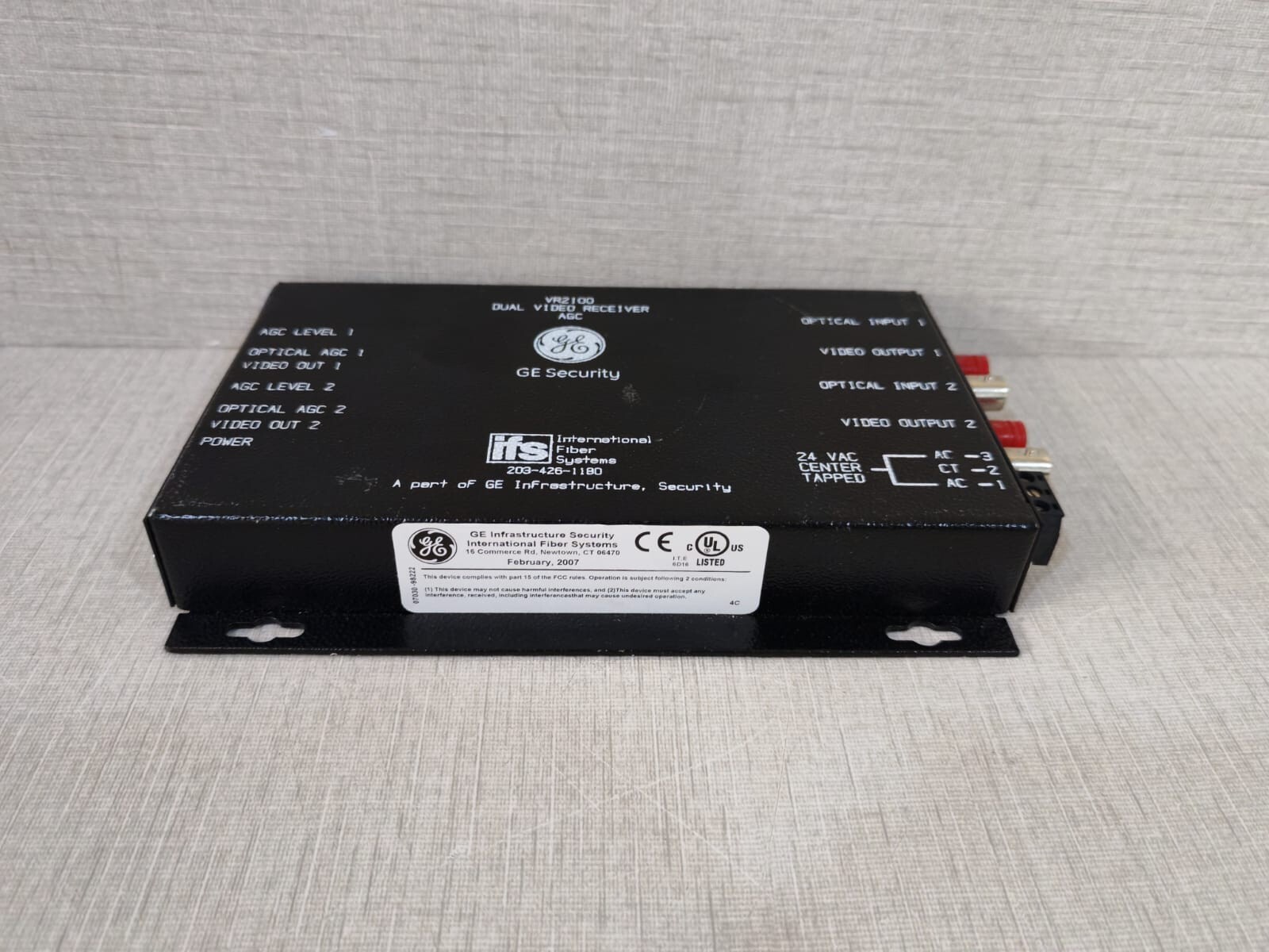 GE Security/IFS VR2100 GE Security/IFS VR2100 Dual Video Receiver 4