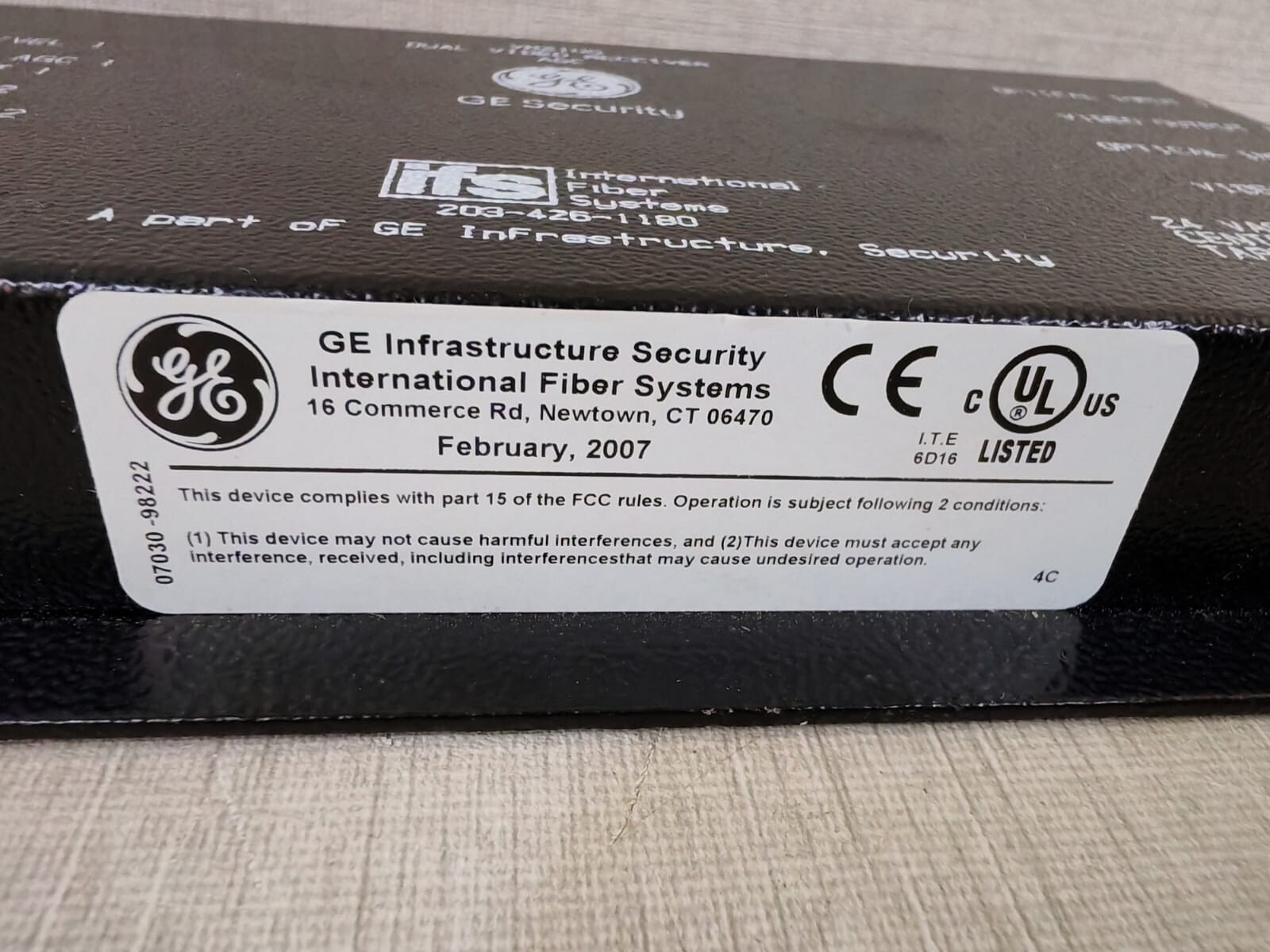 GE Security/IFS VR2100 GE Security/IFS VR2100 Dual Video Receiver 5