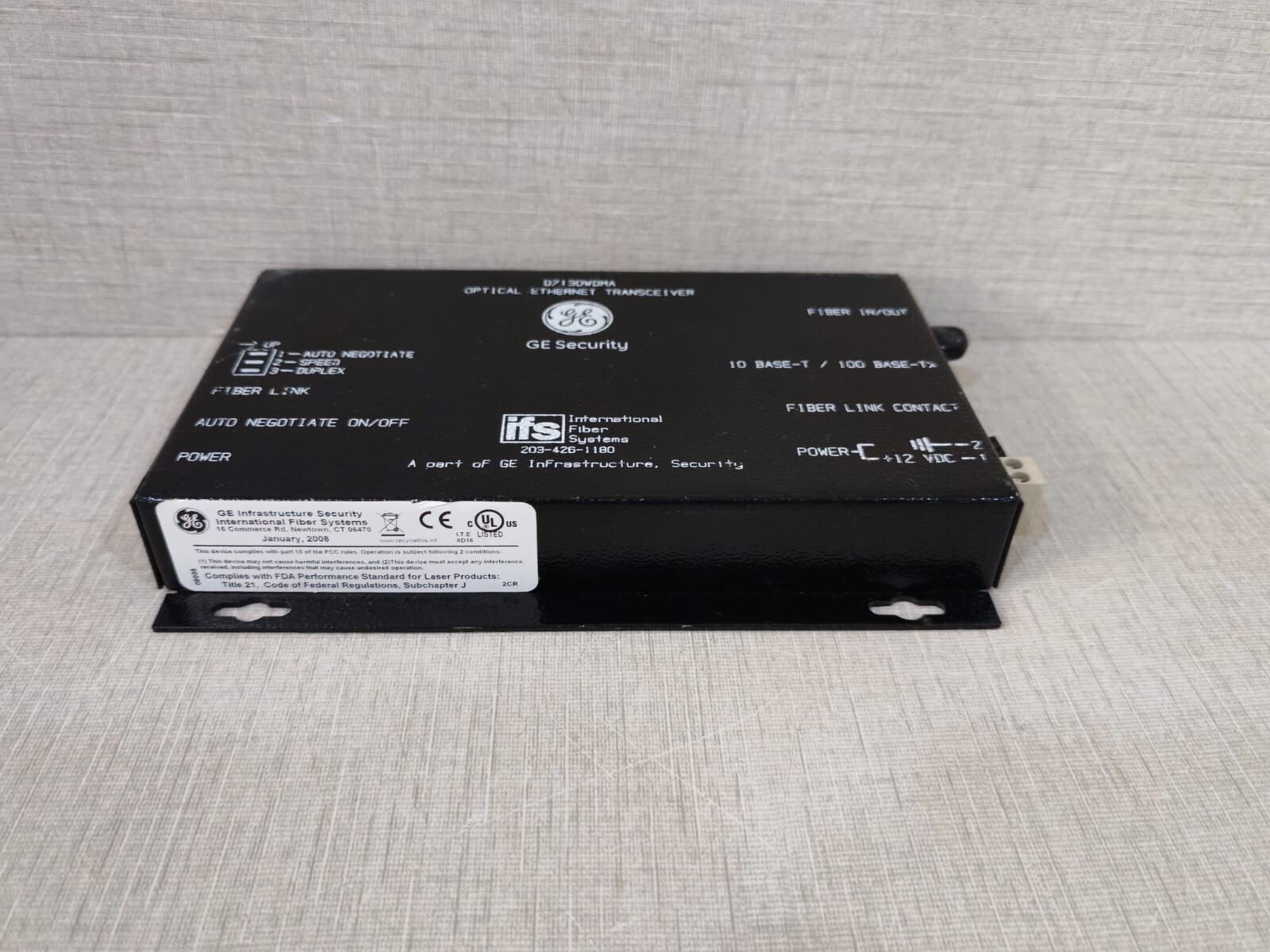 GE Security/IFS D7130WDMA GE Security/IFS D7130WDMA Optical Ethernet Transceiver 4