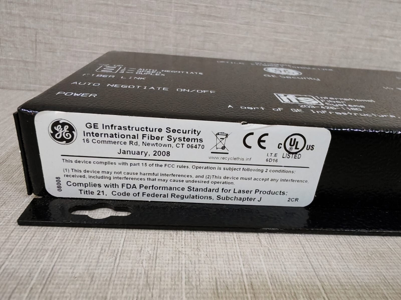 GE Security/IFS D7130WDMA GE Security/IFS D7130WDMA Optical Ethernet Transceiver 5