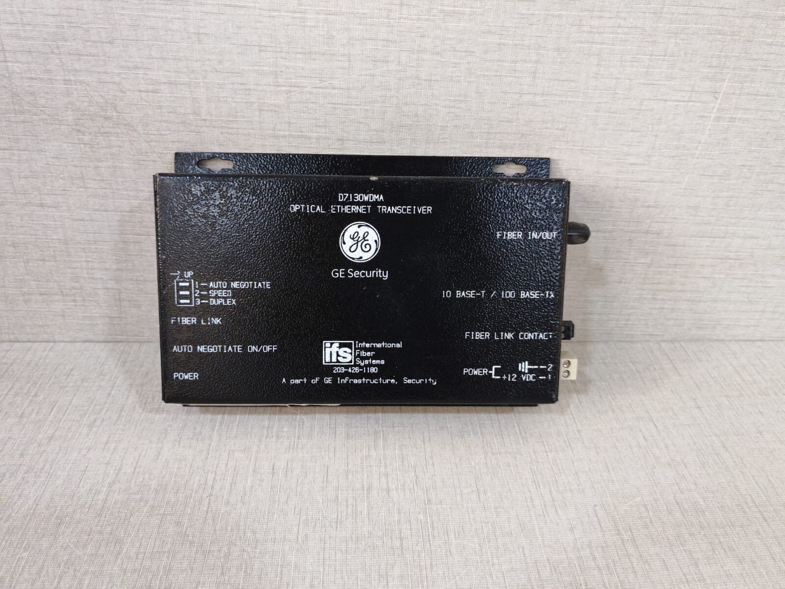 GE Security/IFS D7130WDMA Optical Ethernet Transceiver