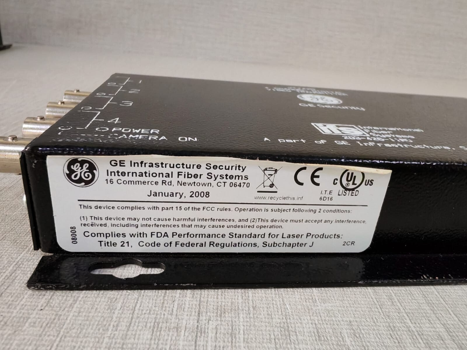 GE Security/IFS VT7420 GE Security/IFS VT7420 4 Channel Digital Video Transmitter 6