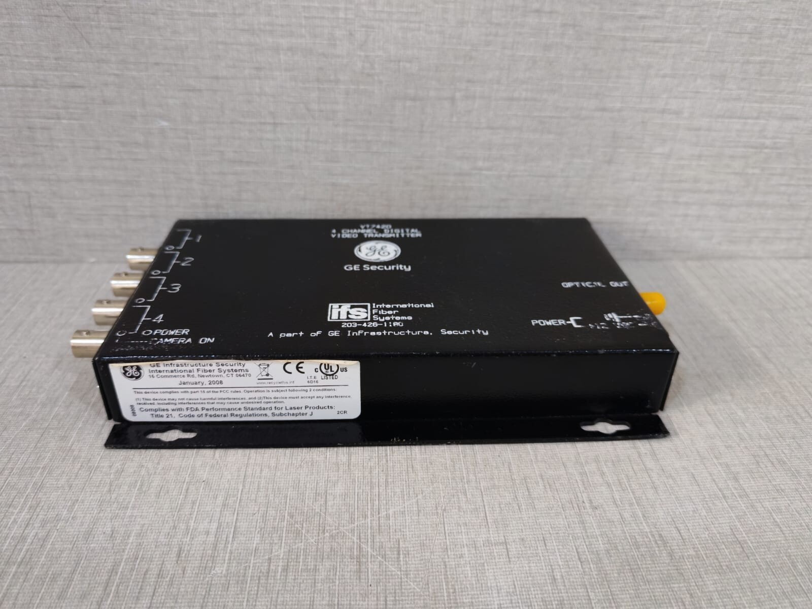 GE Security/IFS VT7420 GE Security/IFS VT7420 4 Channel Digital Video Transmitter 10