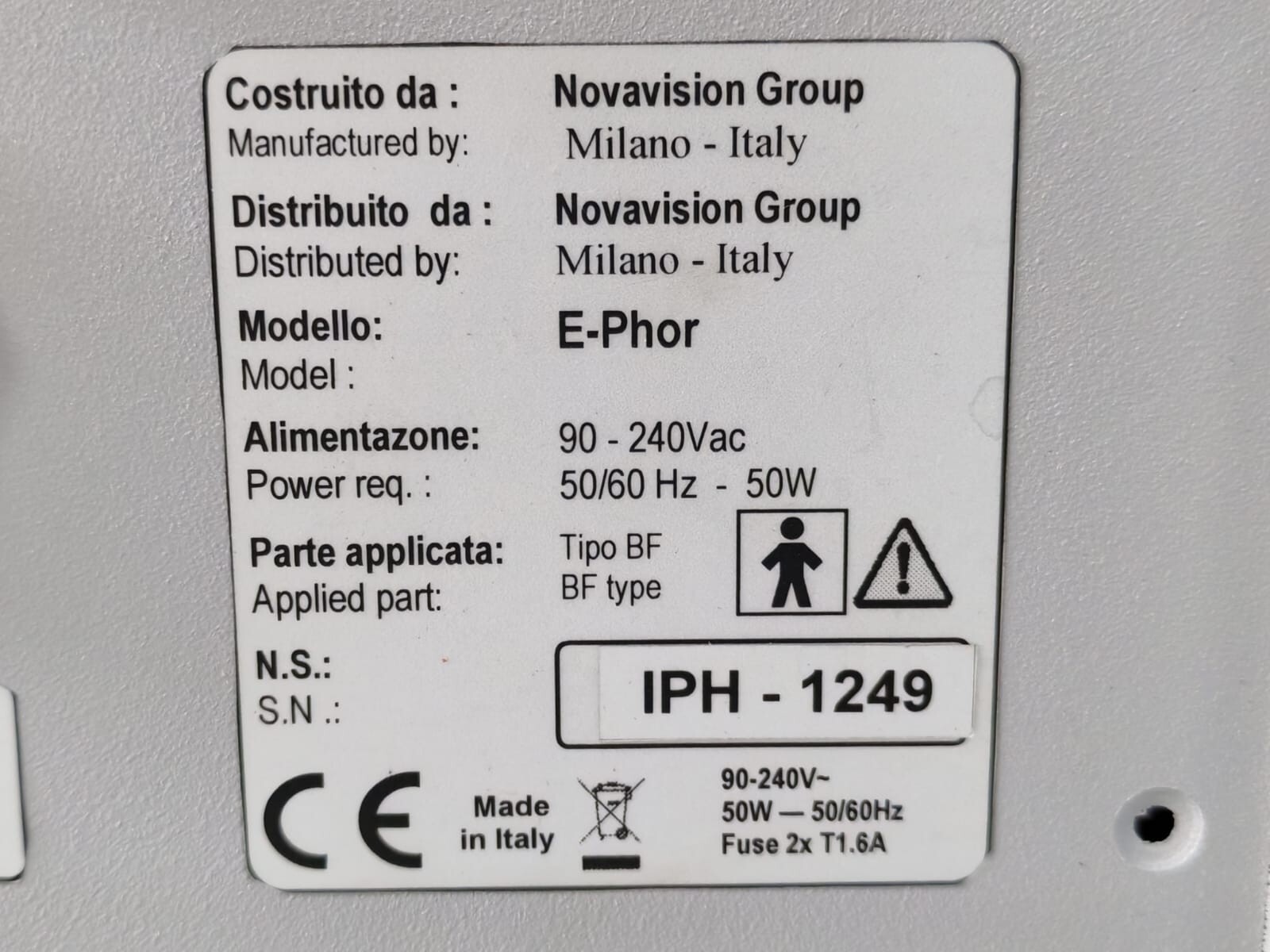 Unbranded BF-TYPE E-PHOR BF-TYPE 90-240Vac DIGITAL INSTRUMENTS 9