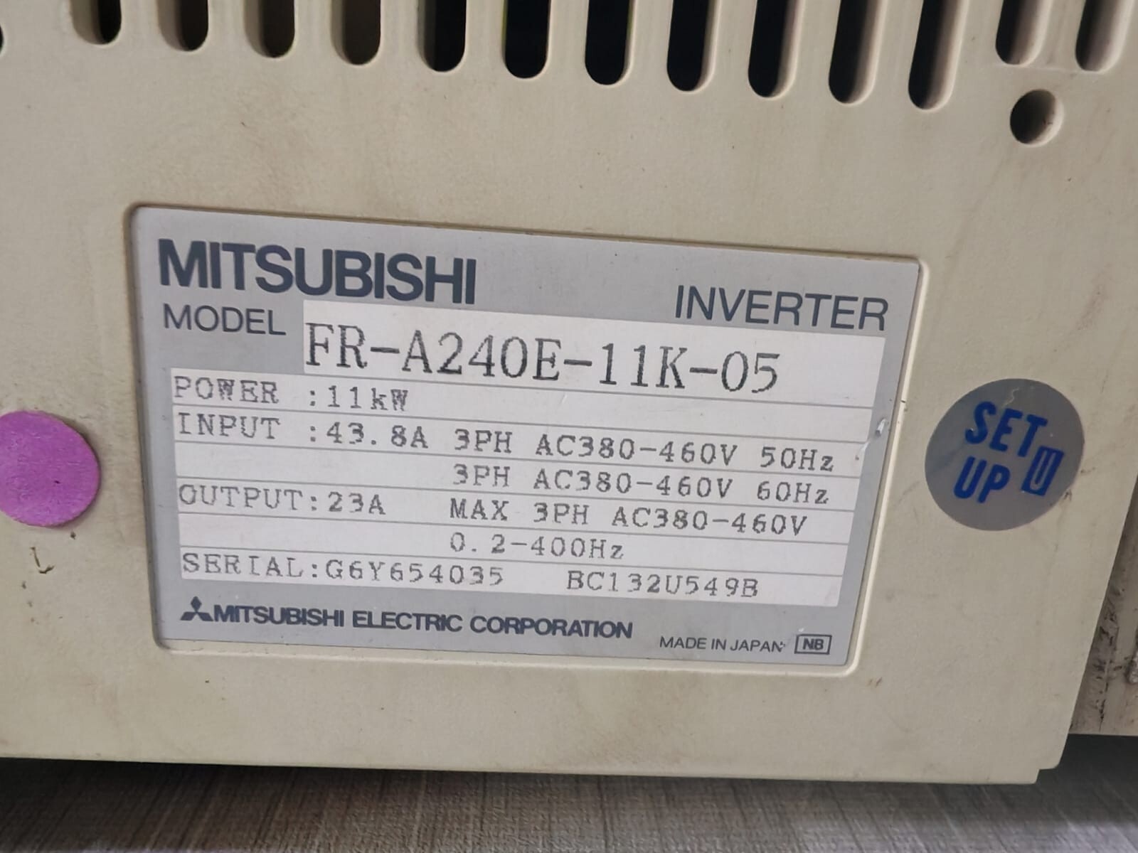 Mitsubishi Electric FR-A240E-11K-05 Mitsubishi FR-A240E-11K-05 General Purpose Drive 2
