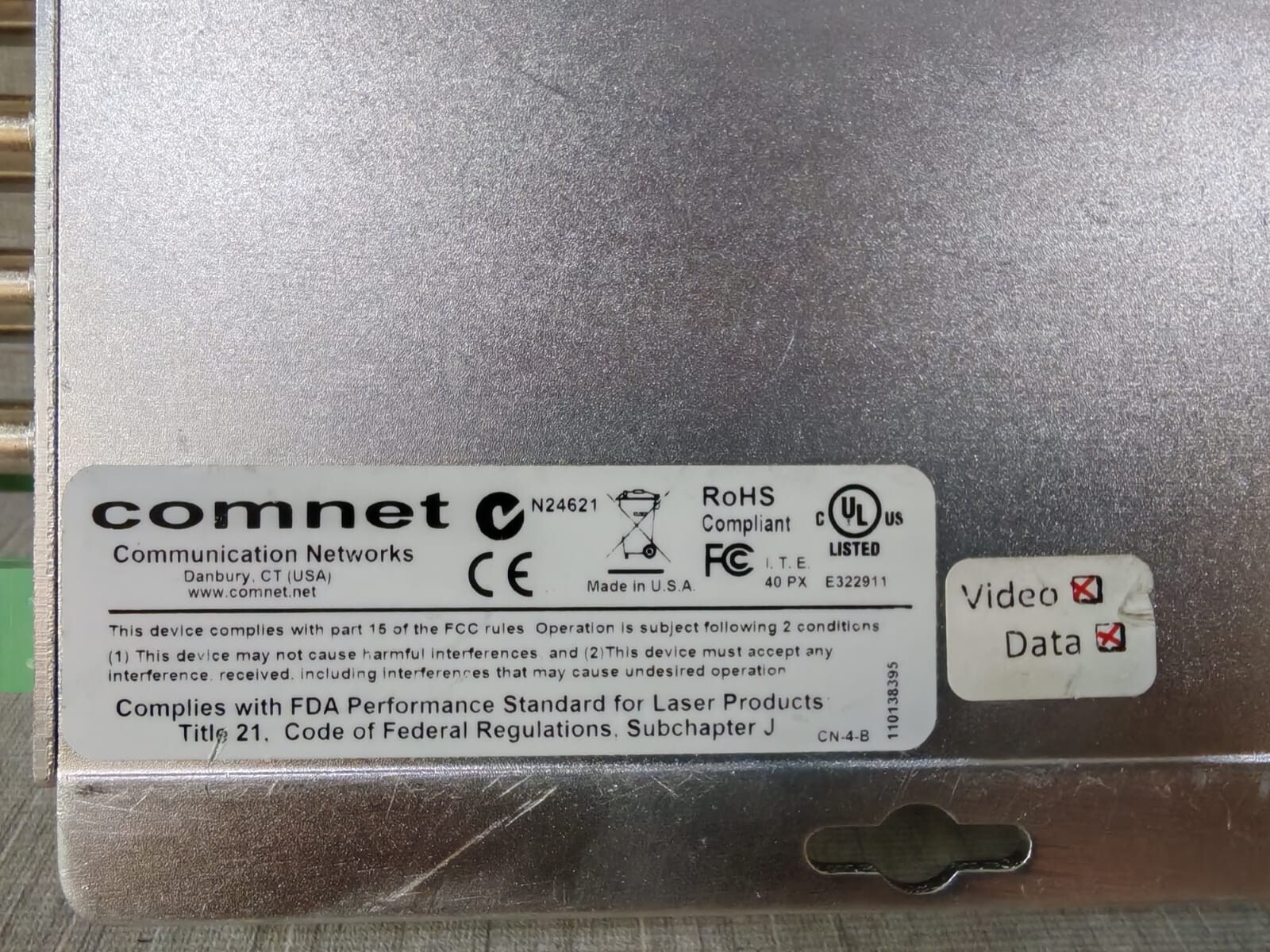 COMNET FVR4014(M) COMNET FVR4014(M) 4 CH DIG VIDEO REC+ 4 CH BI-DIR DATA 5