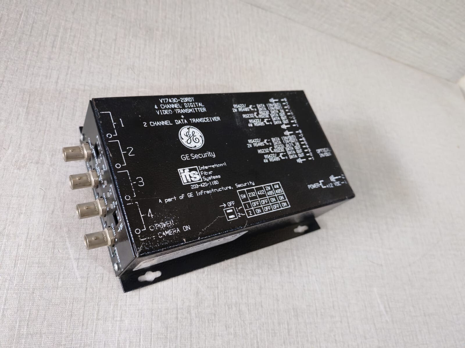 GE Security/IFS VT7430-2DRDT GE Security/IFS VT7430-2DRDT 4CH Digital Video Transmitter & 2CH Data Tranceiver 9