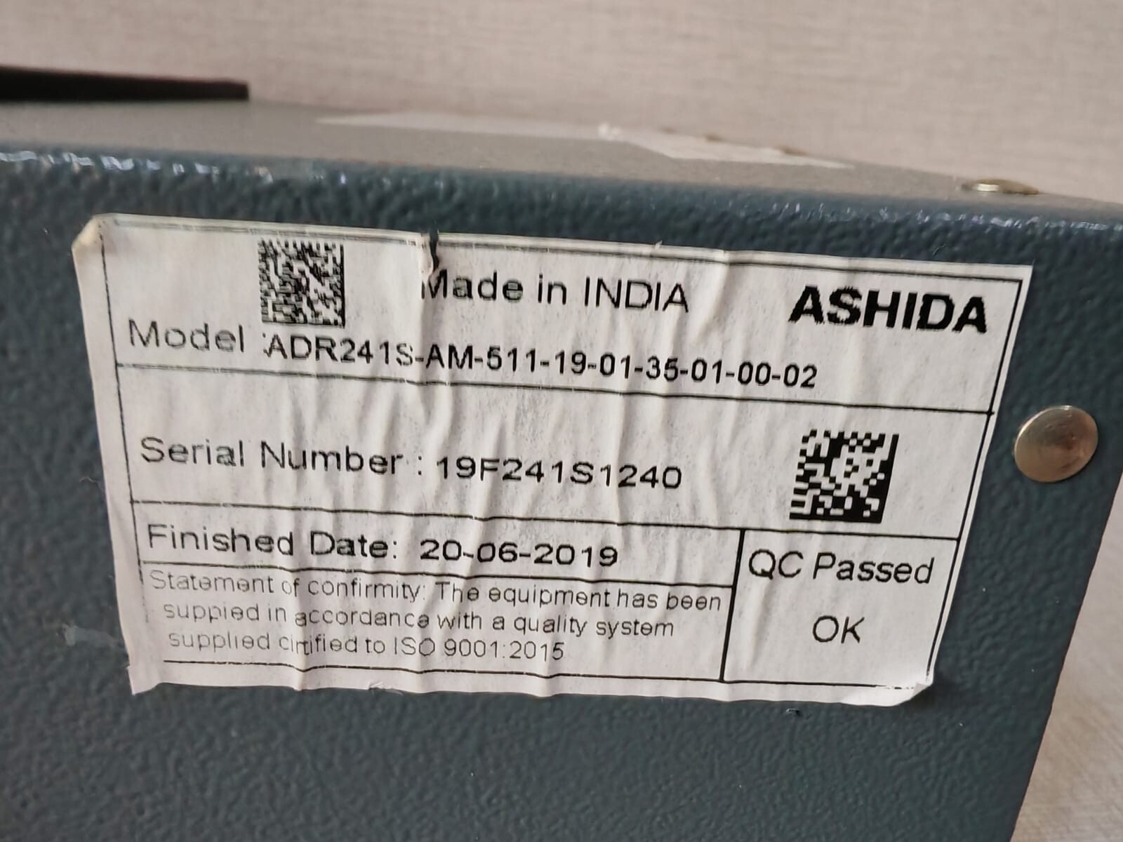ASHIDA ADR241S ADR241S ASHIDA ADR241S-AM-511-19-01-35-01-00-02 Self/Dual Protection Relay 2