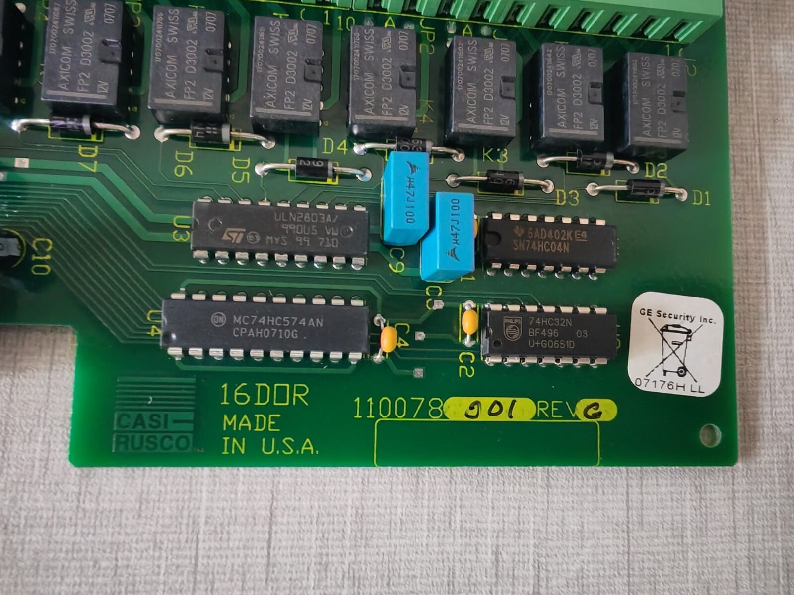 GE 110078001 GE Casi-Rusco 110078001 MICRO/5, 16 DOR PCB Card 2