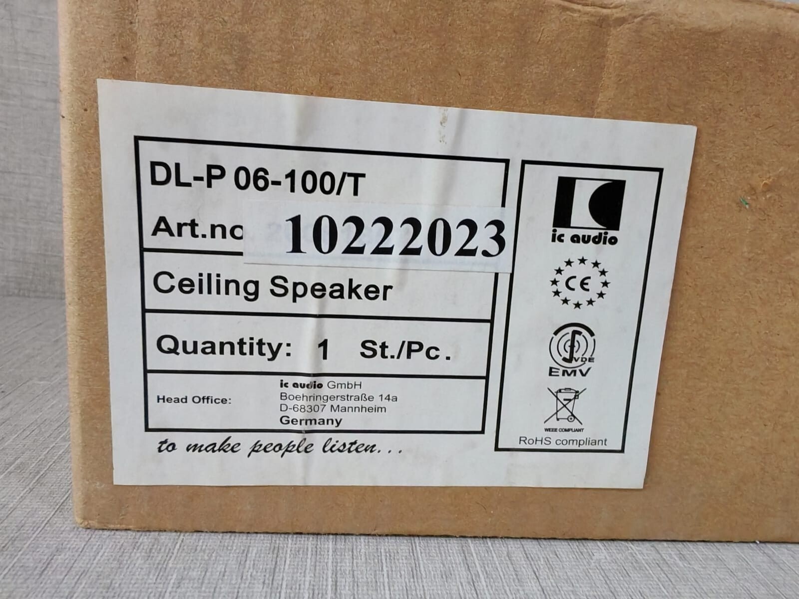 IC Audio DL-P 06-100/T IC Audio DL-P 06-100/T Ceiling Speaker 2