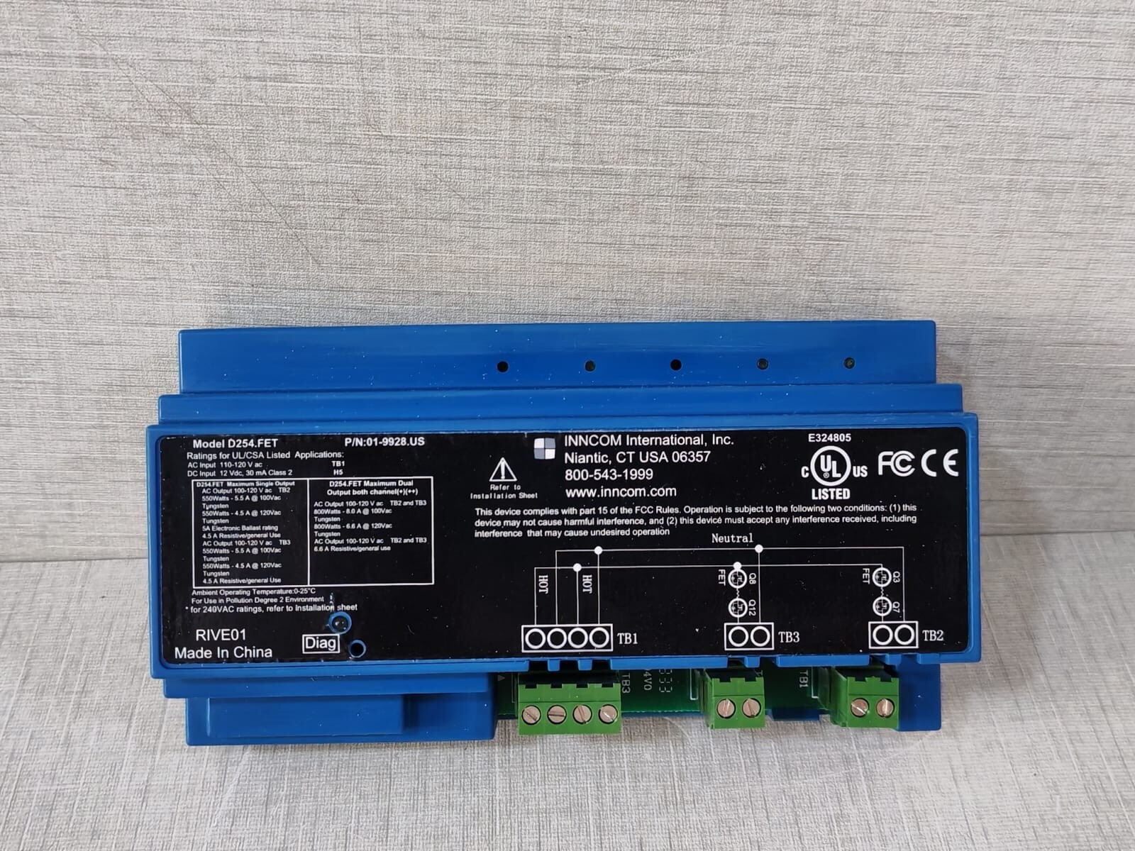 Honeywell 01-9928.US WITH 02-9922 HONEYWELL D254.FET RAIL LAMP DIMMER 01-9928.US WITH 02-9922 REV C BOARD 2