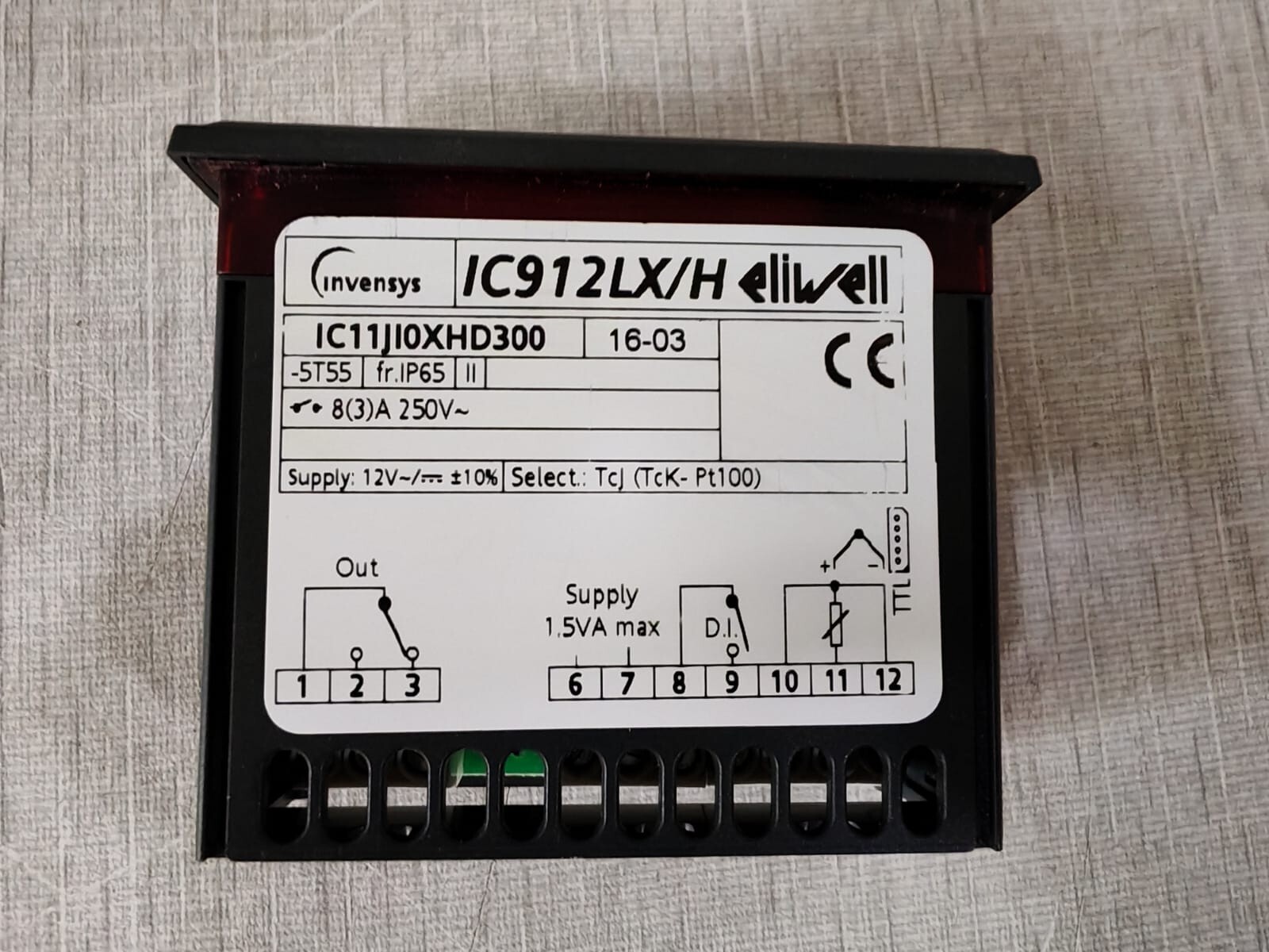 ELIWELL IC912LX/H IC912LX/H Eliwell Temperature Controller IC11JI0XHD300 250V 6