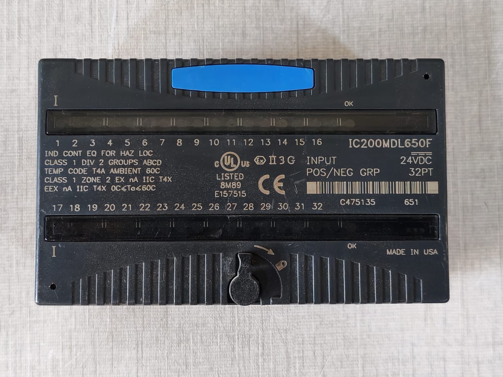 GE IC200MDL650F GE FANUC IC200MDL650F INPUT MODULE 2