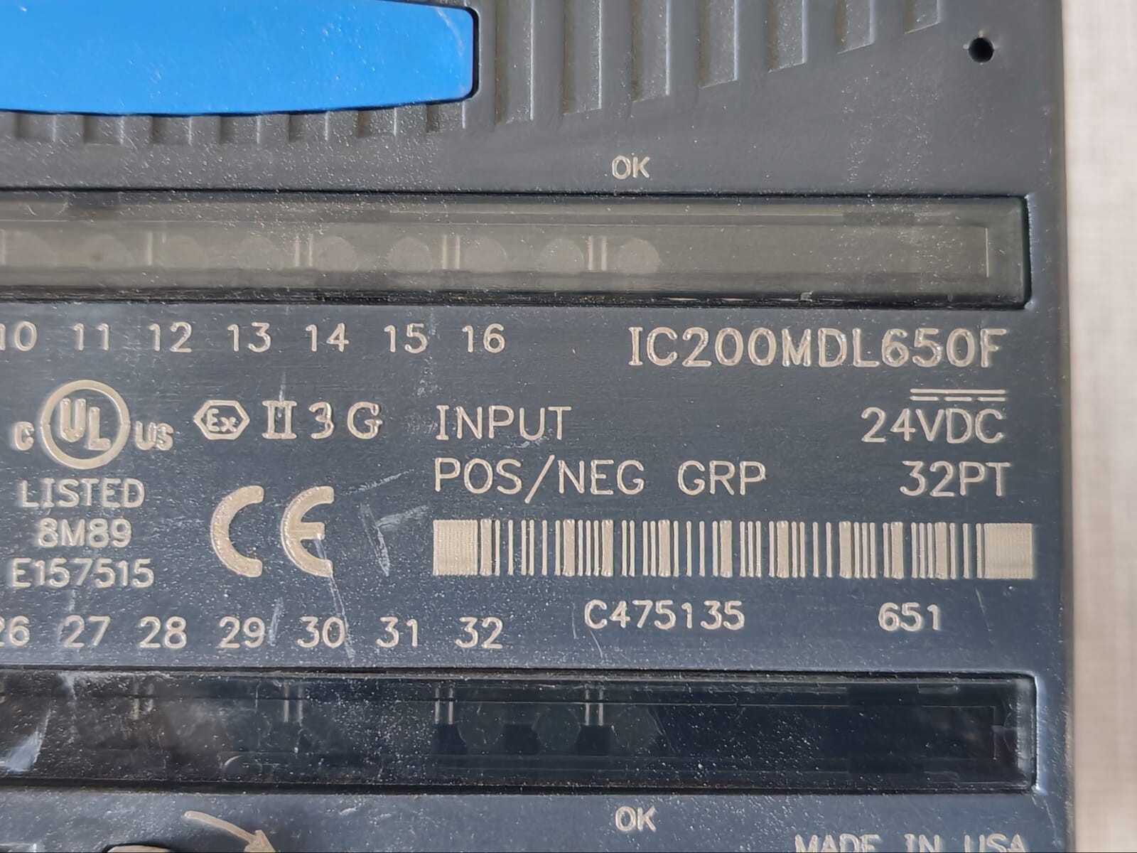 GE IC200MDL650F GE FANUC IC200MDL650F INPUT MODULE 3