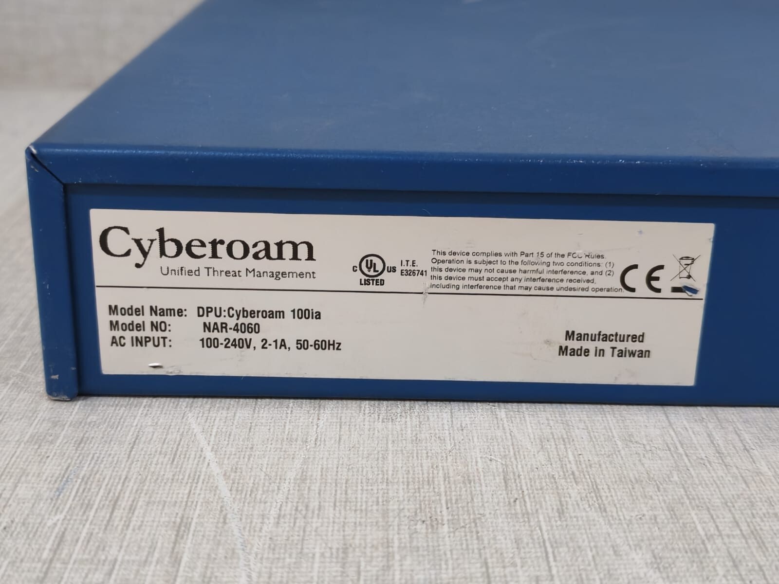 Cyberoam NAR-4060 Cyberoam CR 100ia / CR100ia 6-Port Ethernet Firewall NAR-4060 10