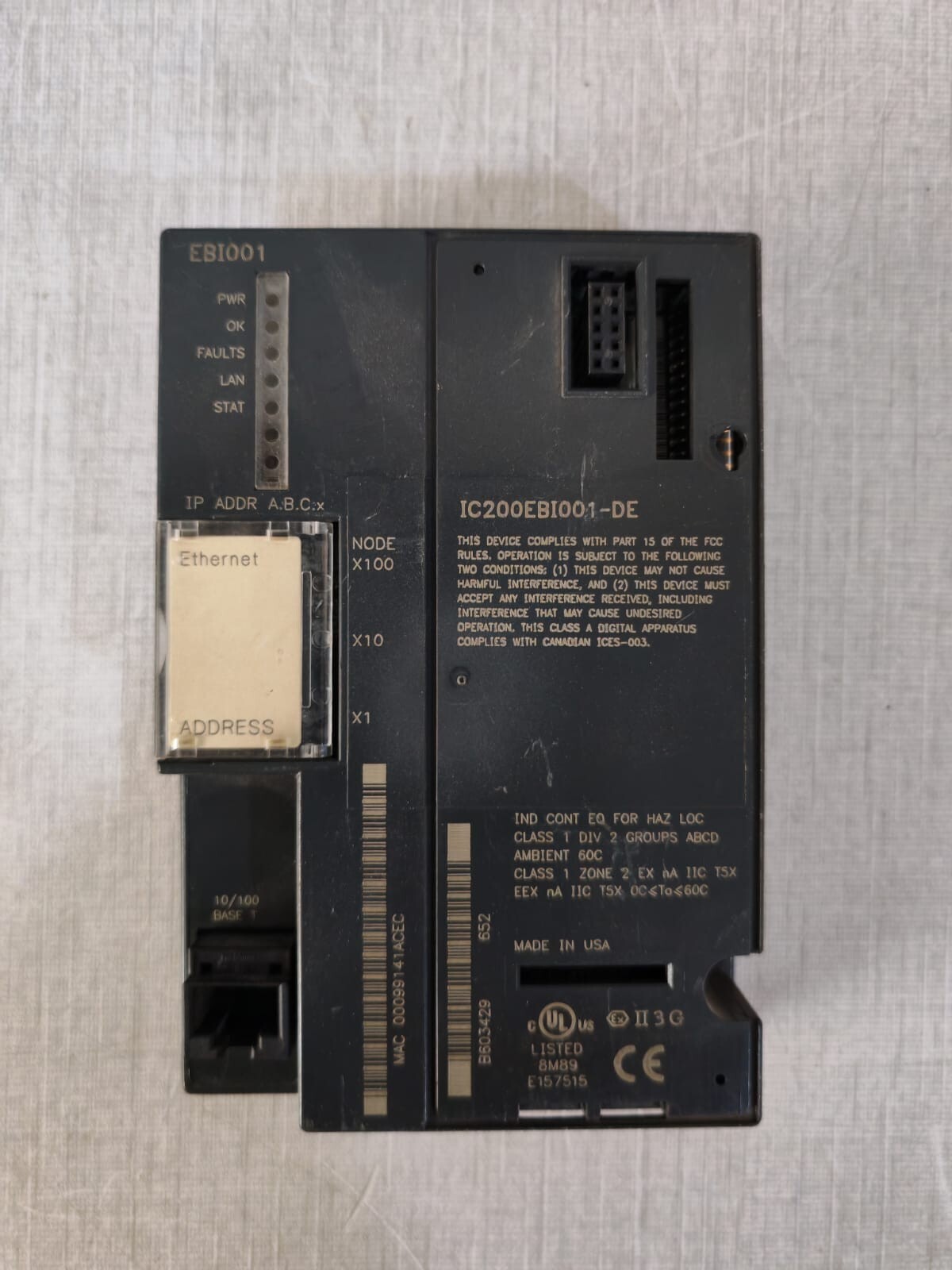 GE IC200EBI001-DE GE Fanuc IC200EBI001-DE Industrial Control System 2