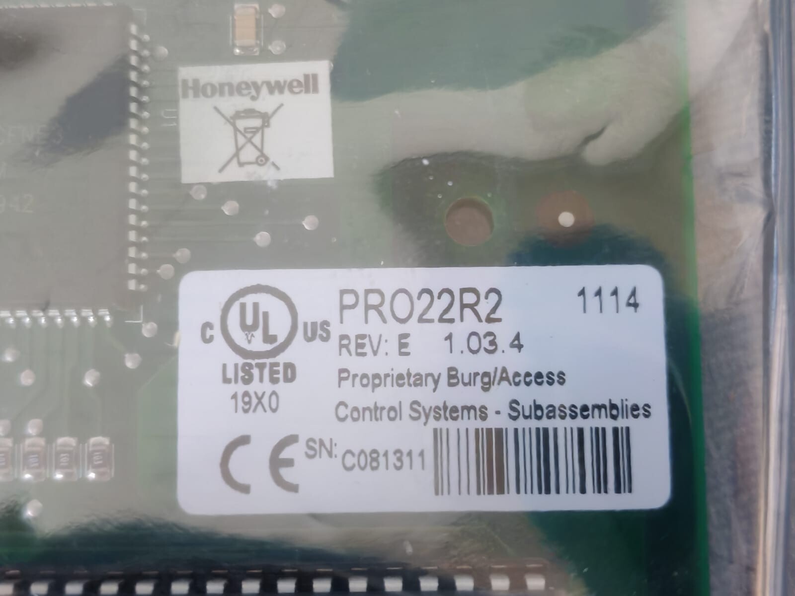 Honeywell PRO22R2 HONEYWELL PRO22R2 REV E. 1.03.4 DUAL READER MODULE 3