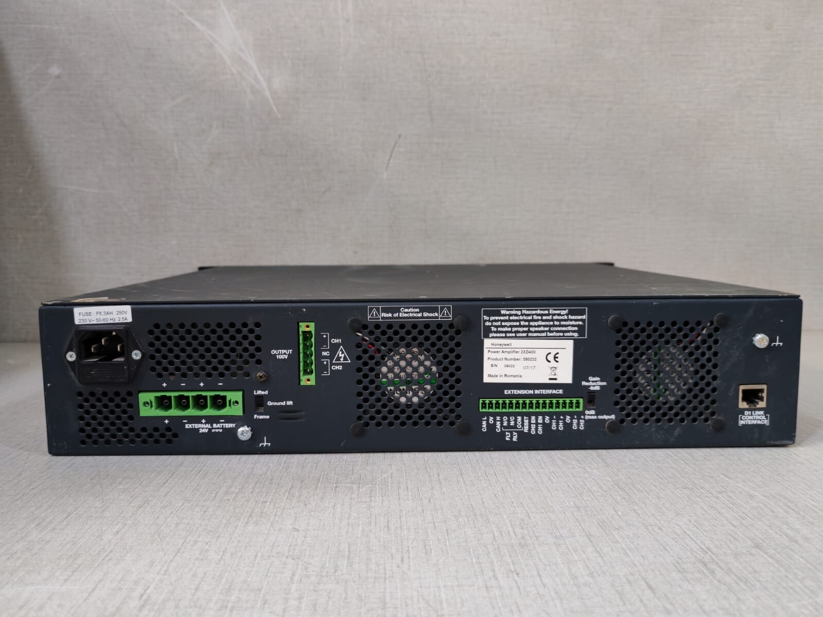 Honeywell 580232 Honeywell 2XD400 Power Amplifier P/n: 580232 -, NO CABLE & ACCESSORIES 9