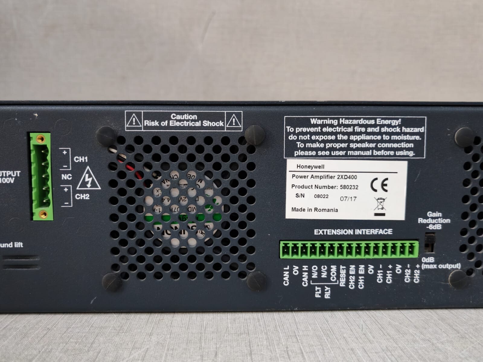 Honeywell 580232 Honeywell 2XD400 Power Amplifier P/n: 580232 -, NO CABLE & ACCESSORIES 10