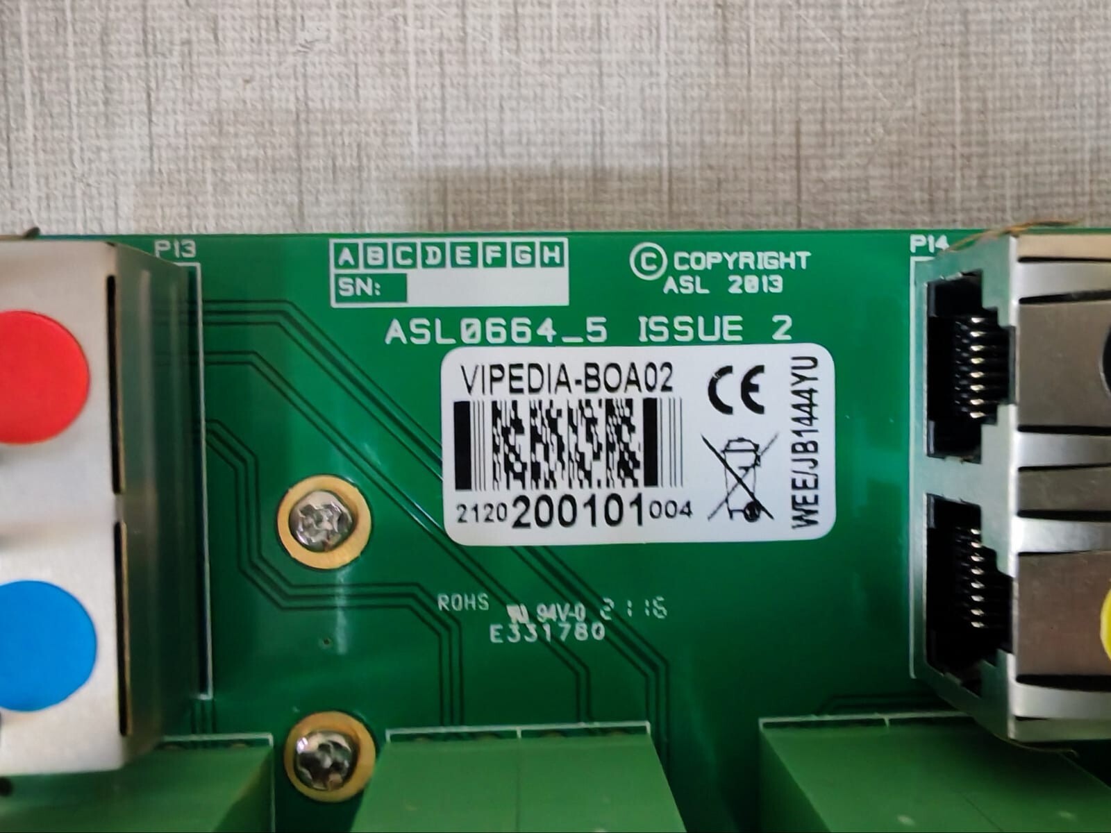 Unbranded VIPEDIA-BOA02 VIPEDIA-BOA02 Quad Din Rail Mount RJ45 Breakout Adapter 4-Port PCB Card 2