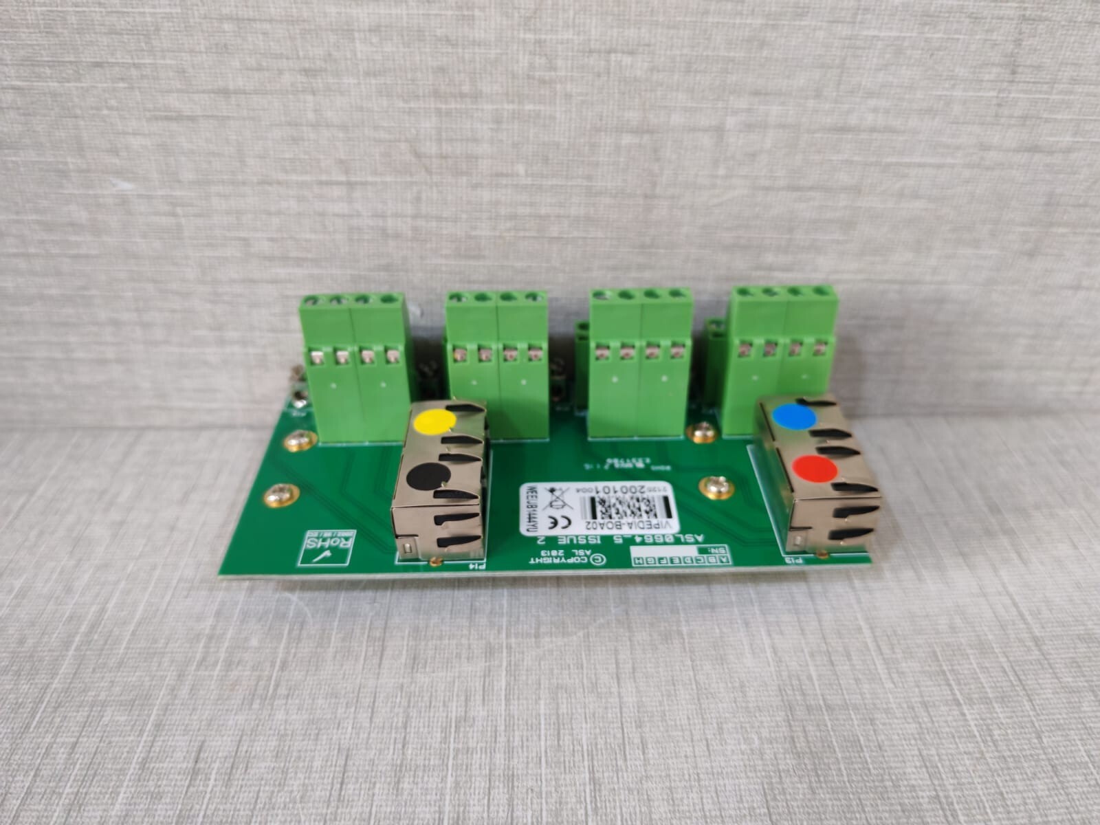 Unbranded VIPEDIA-BOA02 VIPEDIA-BOA02 Quad Din Rail Mount RJ45 Breakout Adapter 4-Port PCB Card 4
