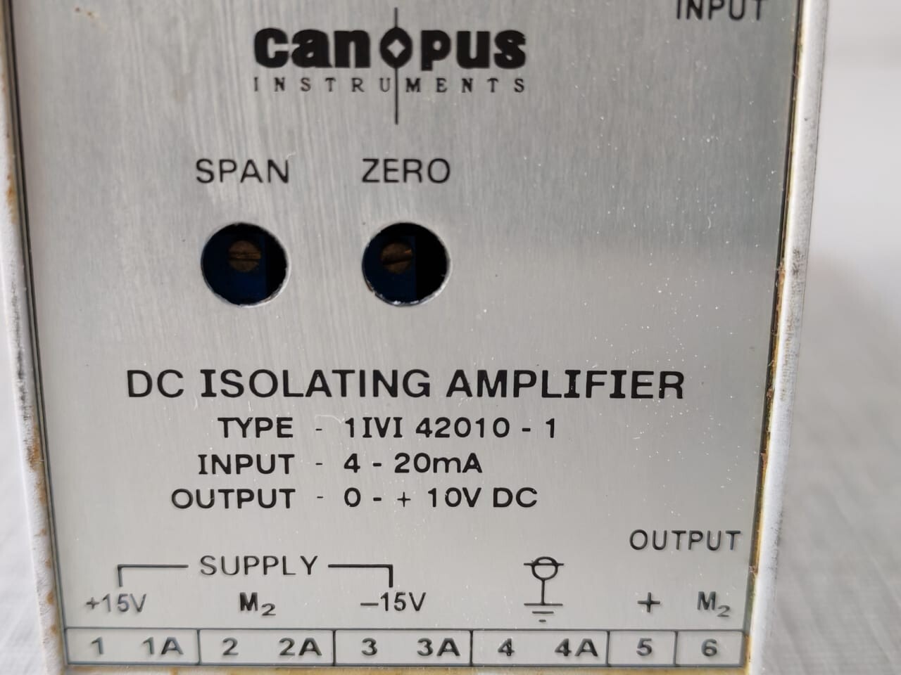 CANOPUS INSTRUMENTS 1IVI 42010-1 CANOPUS INSTRUMENTS 1IVI 42010-1 DC ISOLATING AMPLIFIER 2