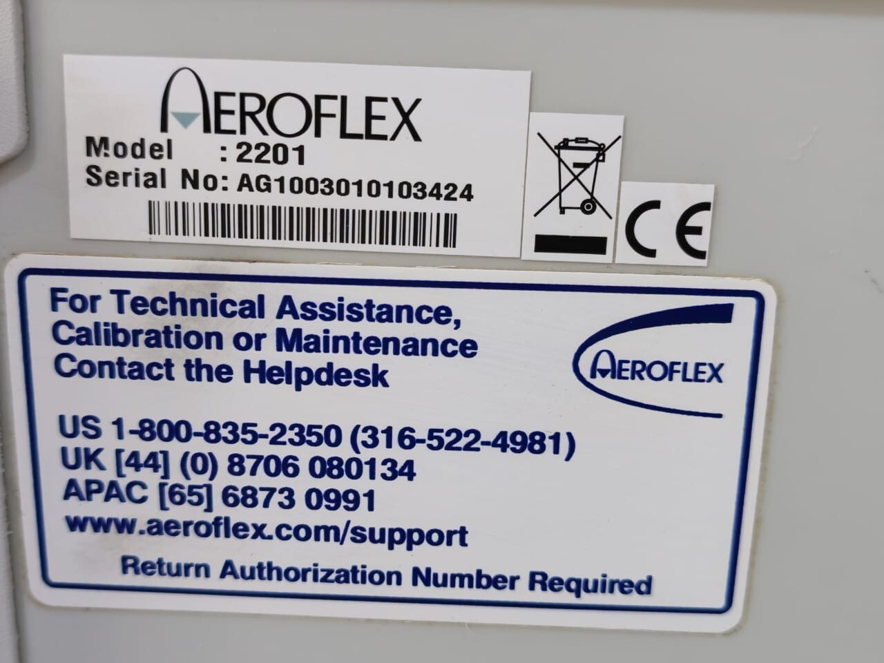 Aeroflex 2201 AEROFLEX 2201 PROLOCK 3G TEST SET FOR SERVICE 6